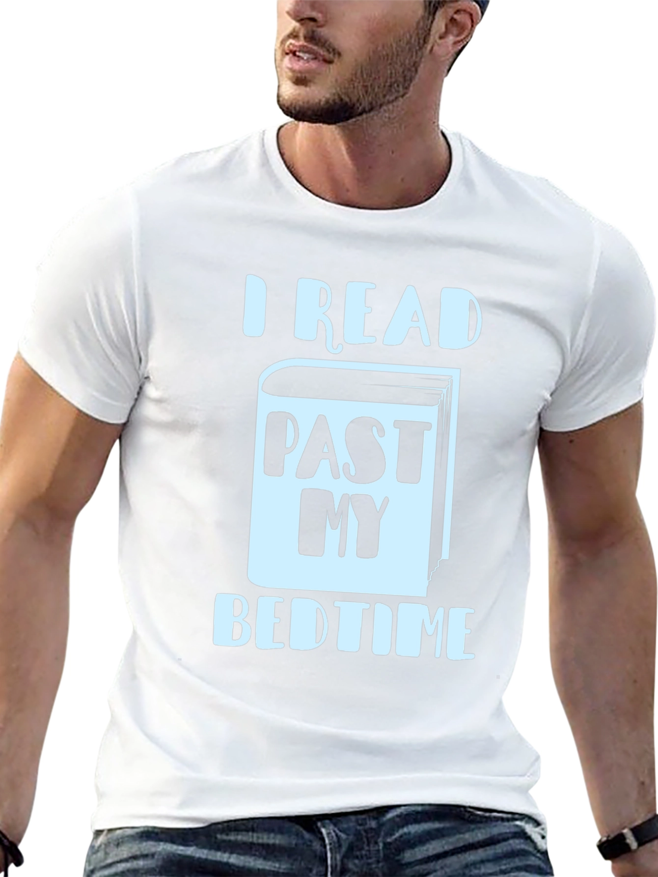 Black I Read Past My Bedtime Novelty T-Shirt view 13