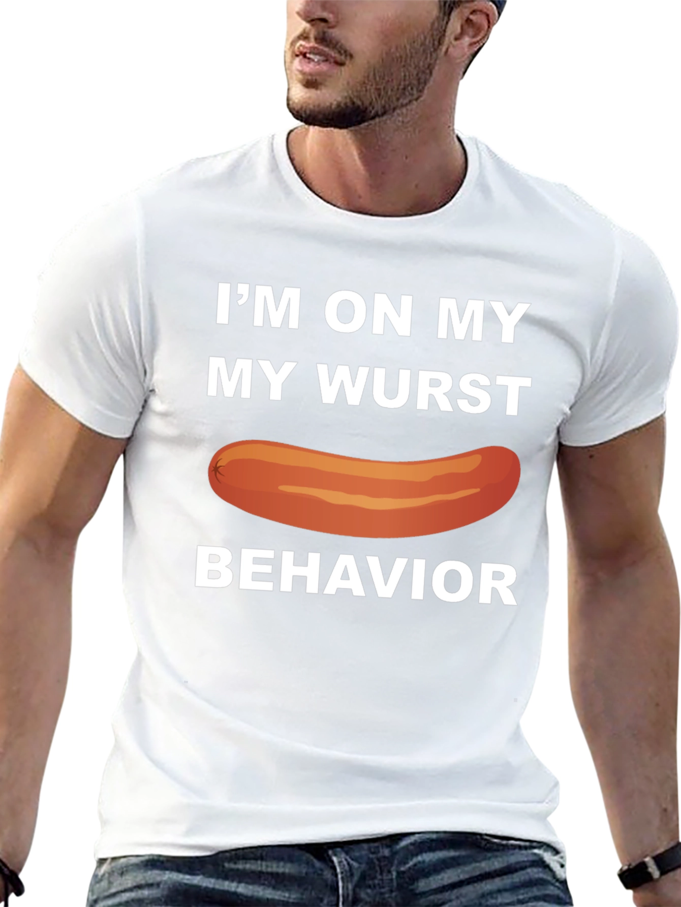 Black Wurst Behavior T-Shirt Funny Sausage Tee view 13