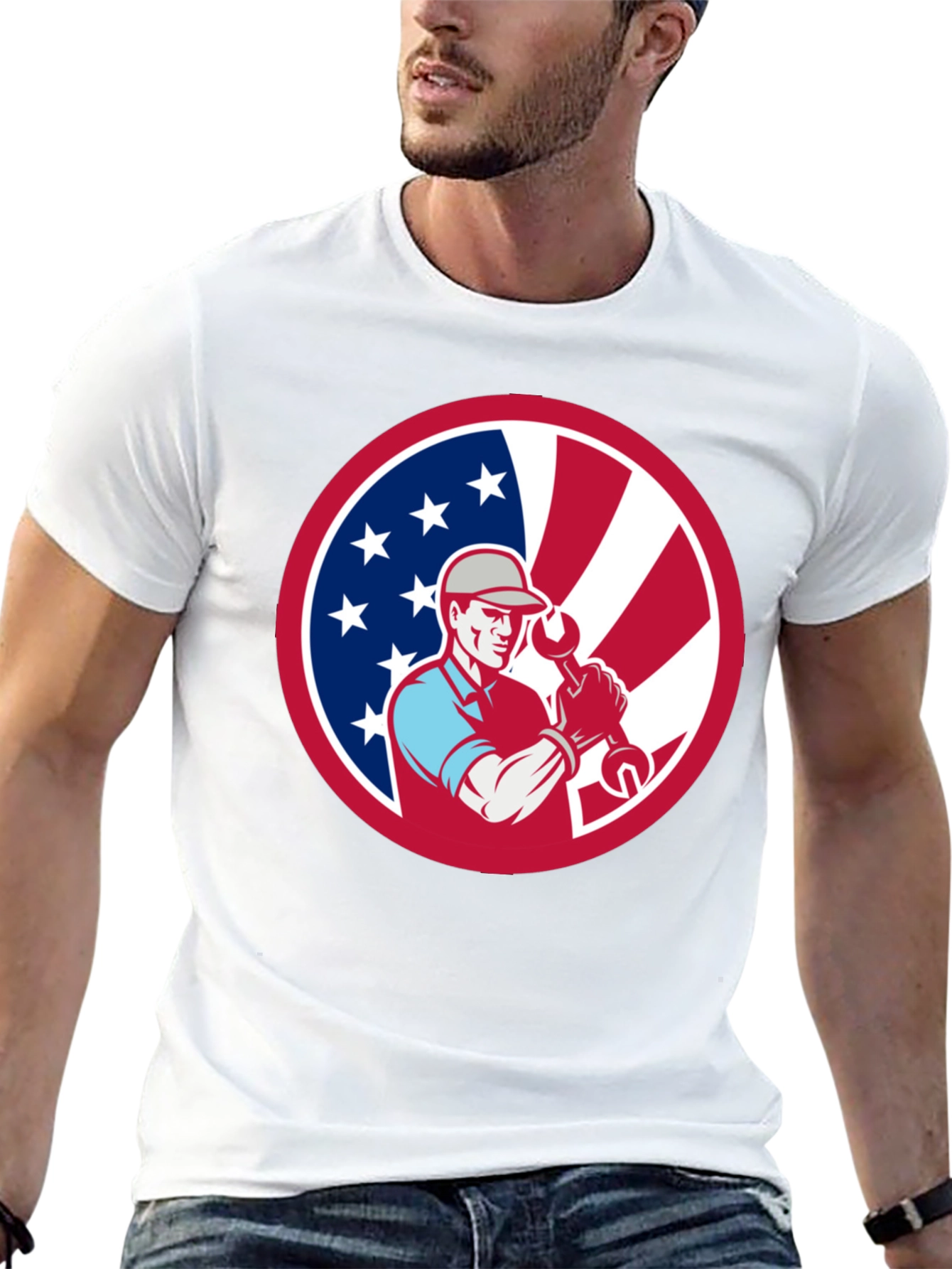 Patriotic Mechanic T-Shirt - USA Pride! - 13