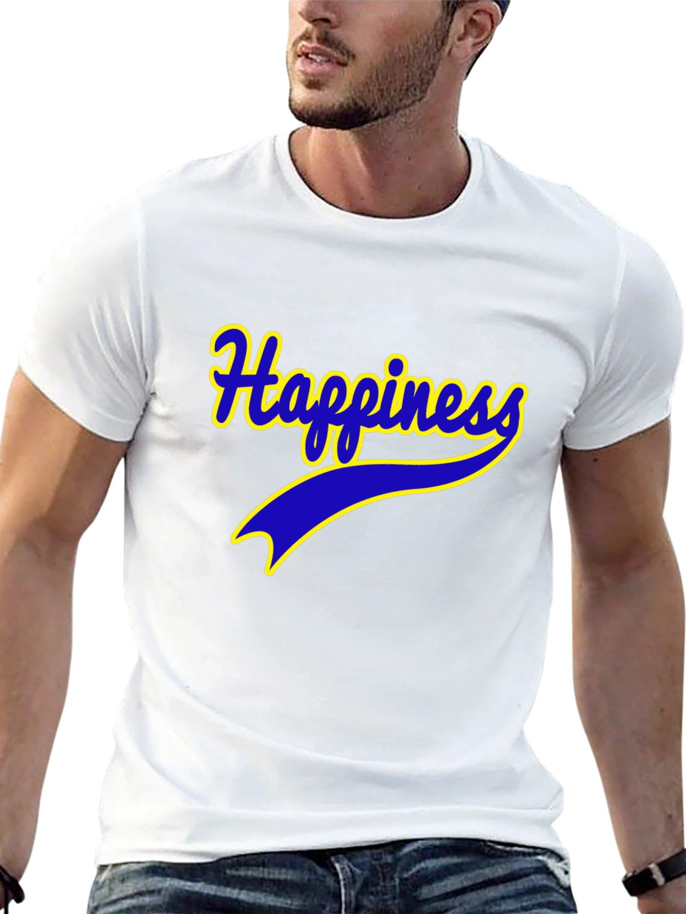 Black Happiness Graphic Tee - Black Comfort Fit view 13