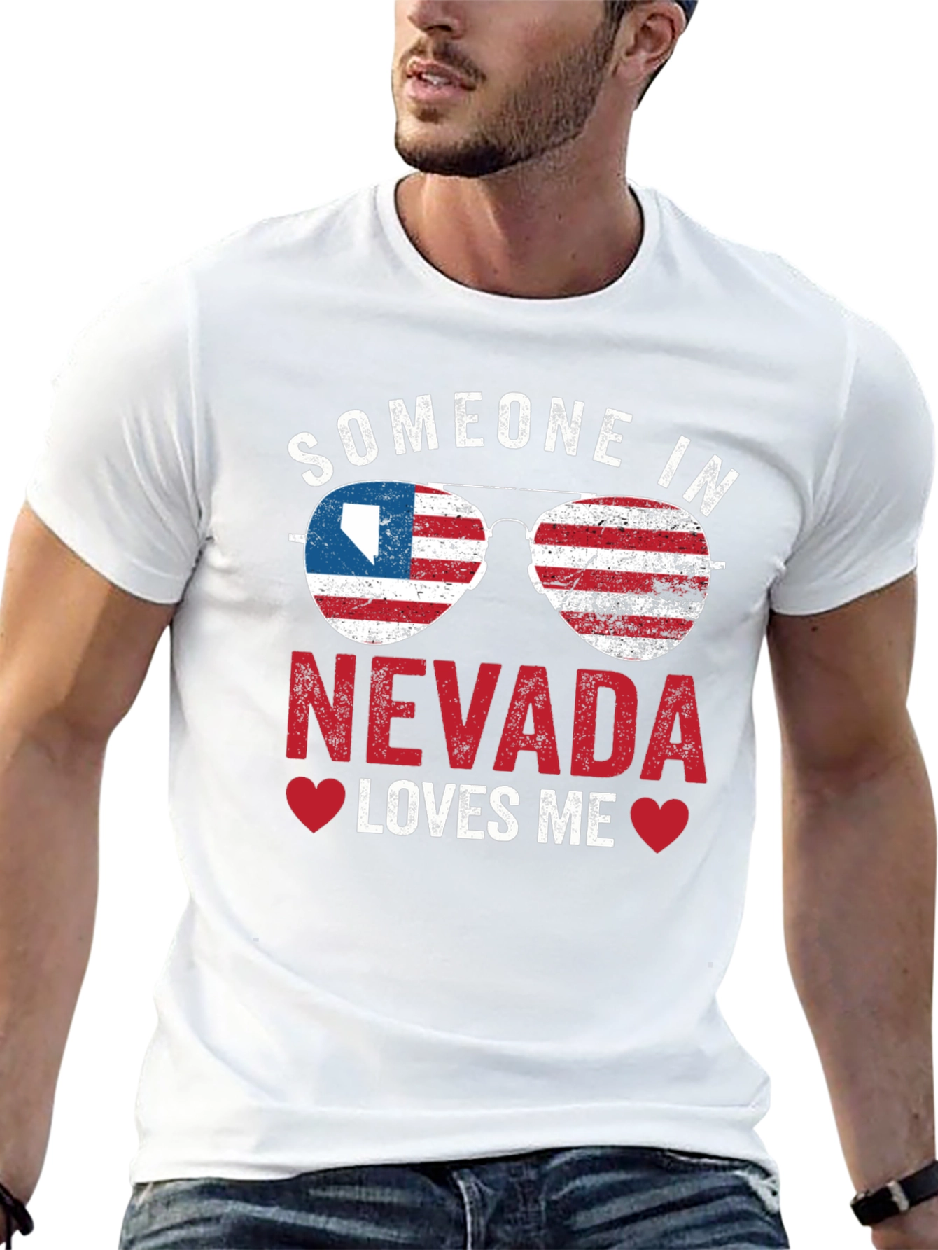 Black Nevada Loves Me Graphic T-Shirt view 13