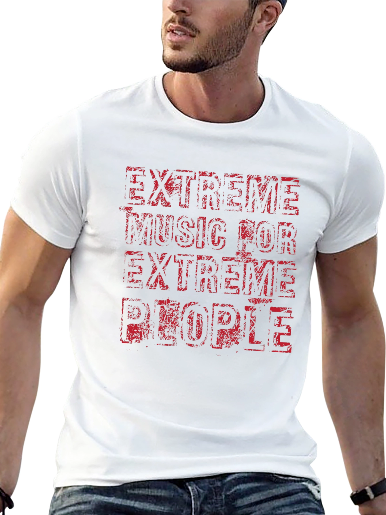 Black Extreme Music for Extreme People Black T-Shirt view 13