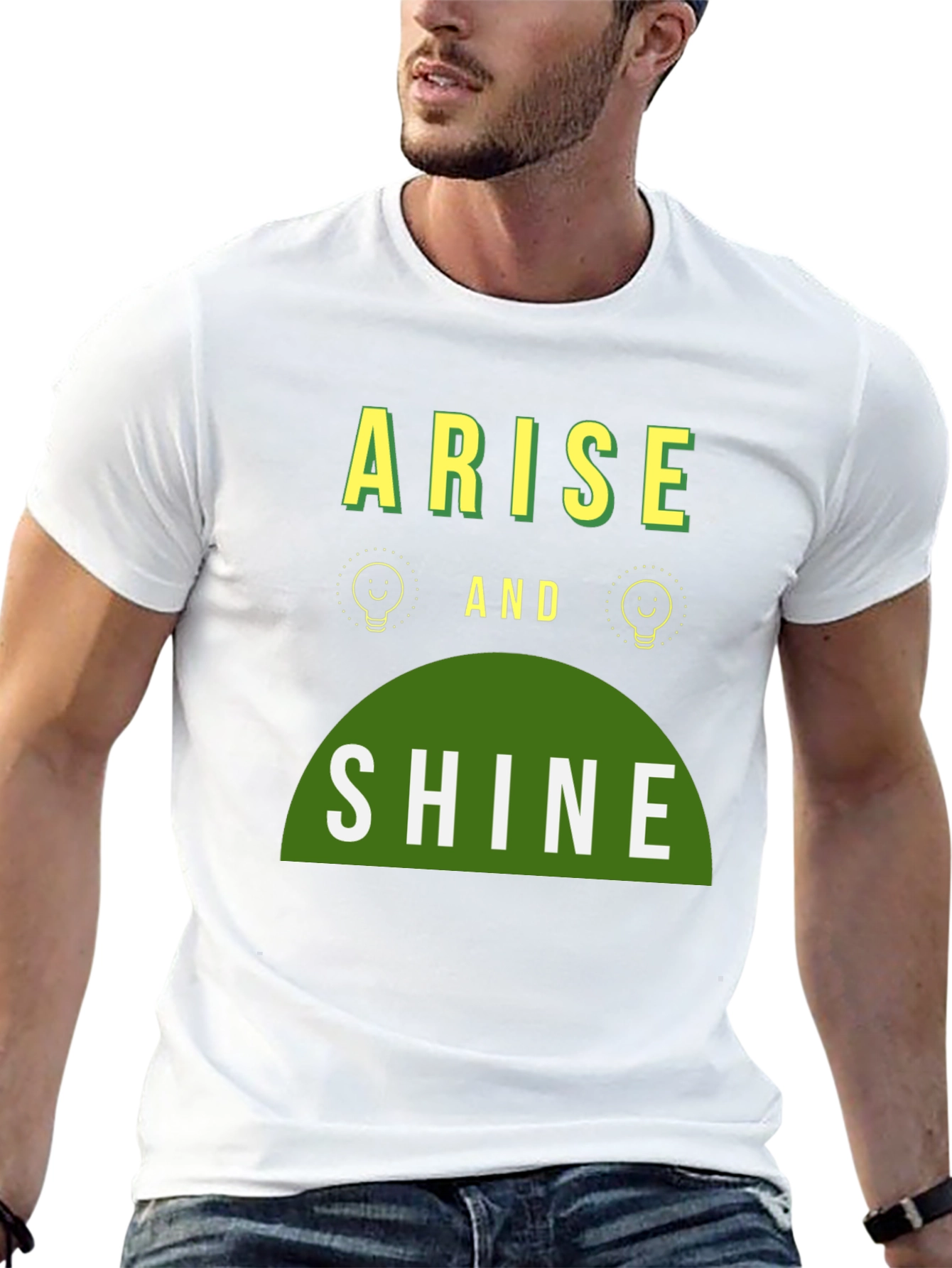Black Arise and Shine Graphic Tee - Black Cotton Blend view 13