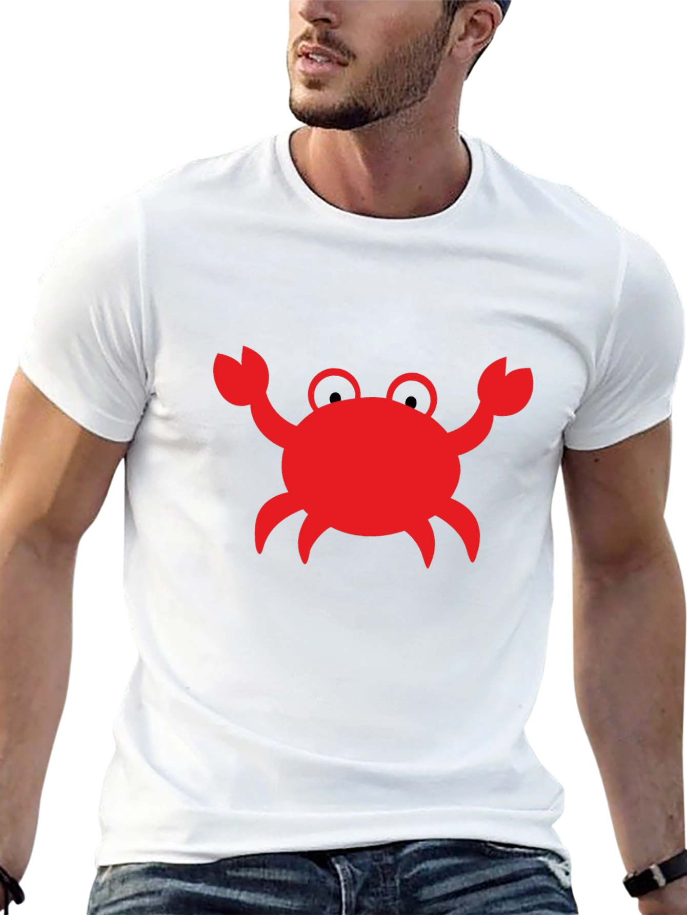 Black Crab Graphic T-Shirt - Black Cotton Tee view 13