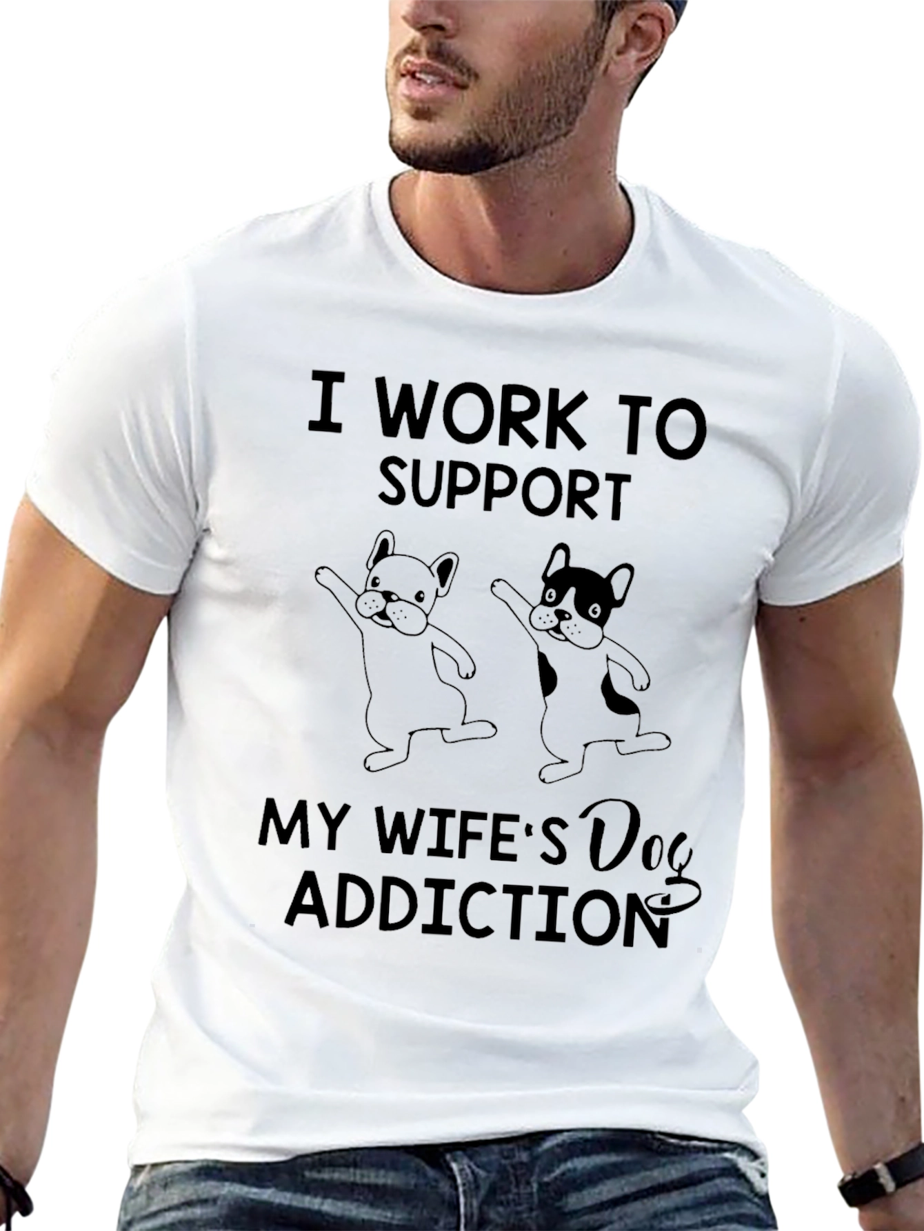 Black Dog Addiction T-Shirt - Funny Wife Gift view 13