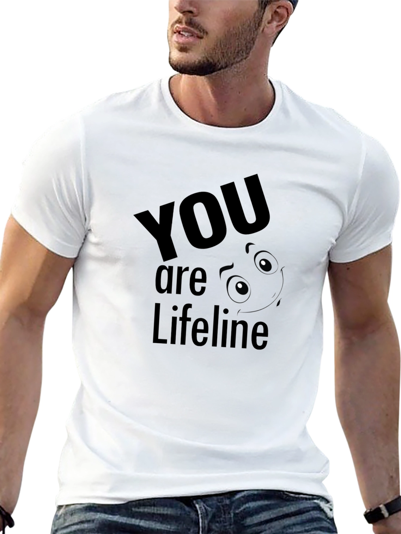 Black You are Lifeline T-Shirt view 13