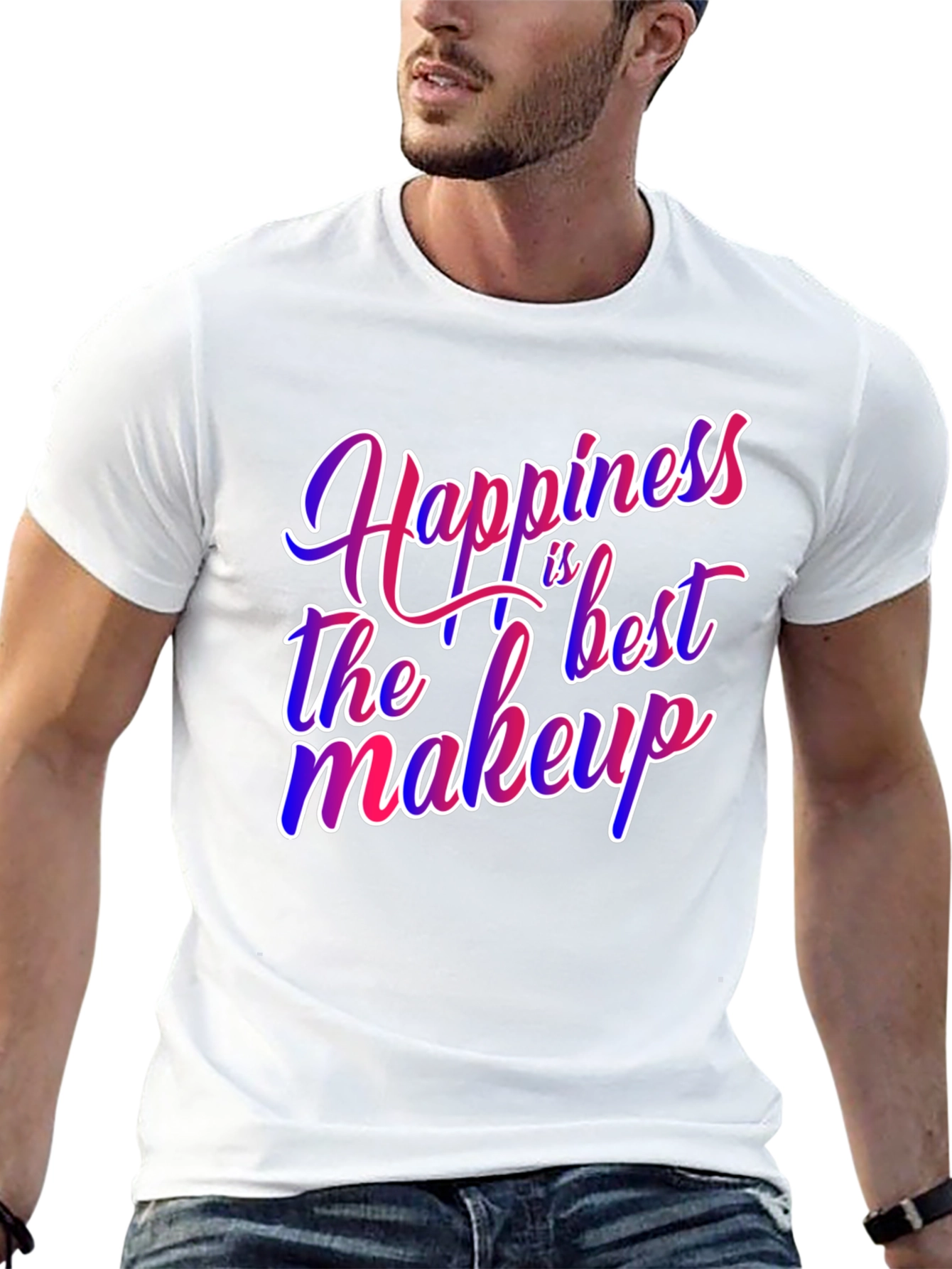 Black Happiness is the Best Makeup Graphic Tee view 13
