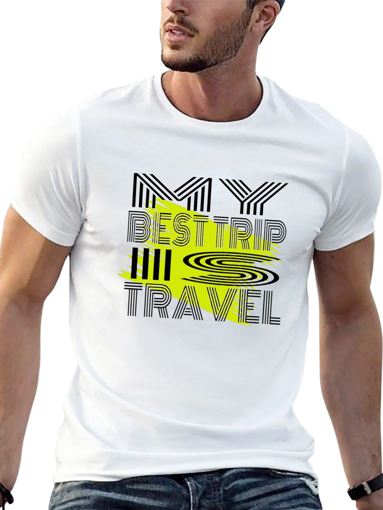 Black My Best Trip All Travel Graphic Tee - Black view 13