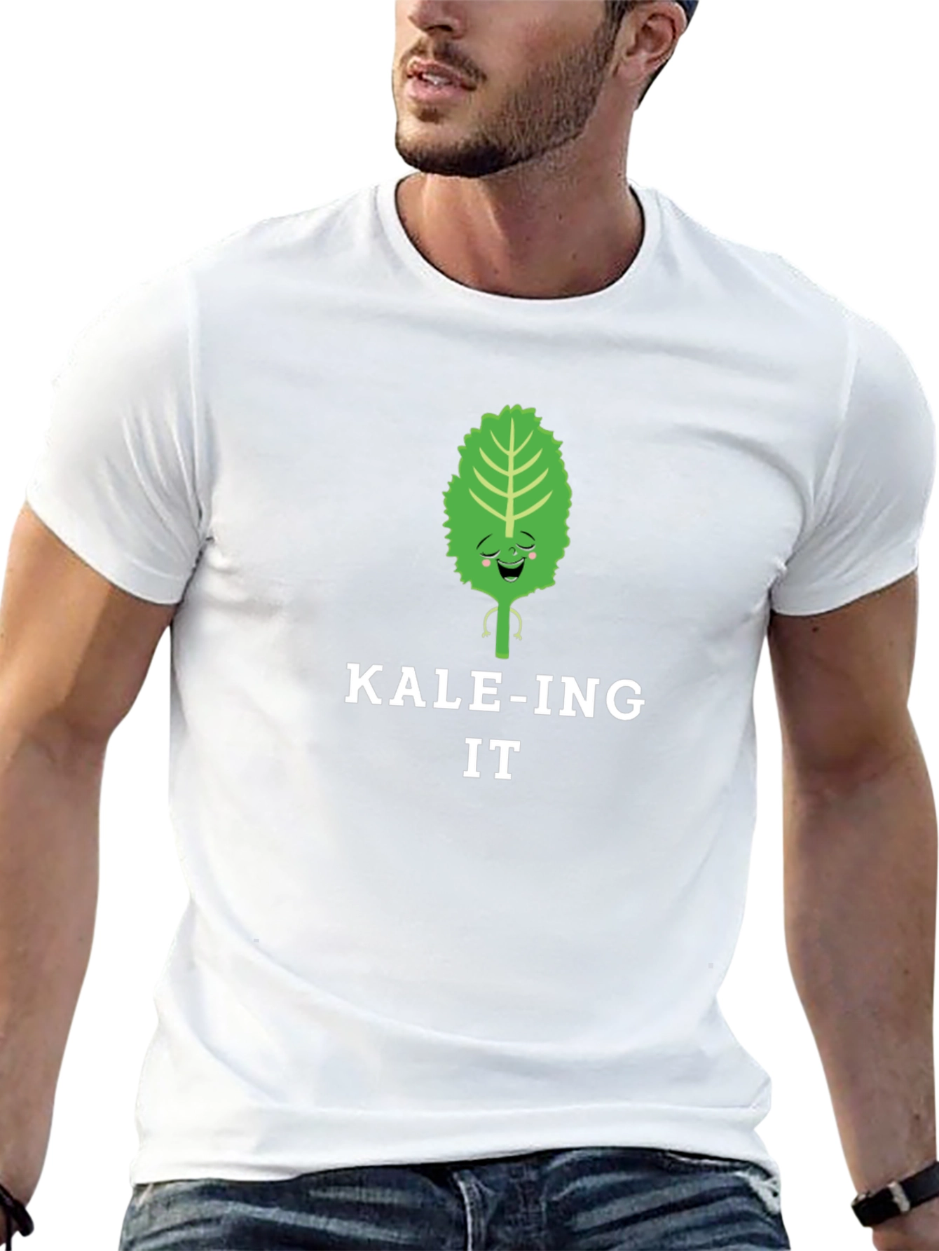 Black Kale-ing It Funny Graphic T-Shirt view 13