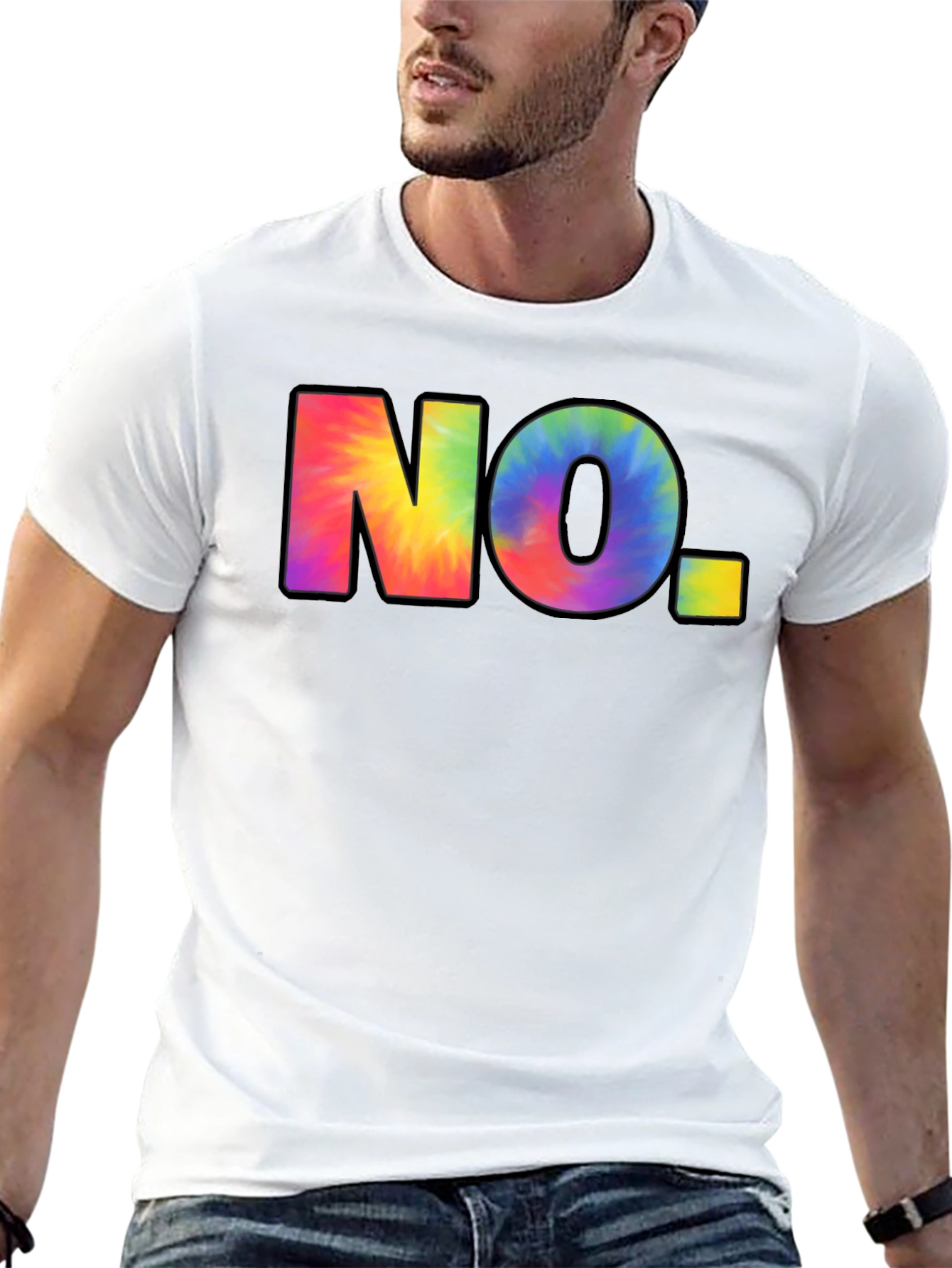 Black Tie-Dye NO. Graphic Black T-Shirt view 13