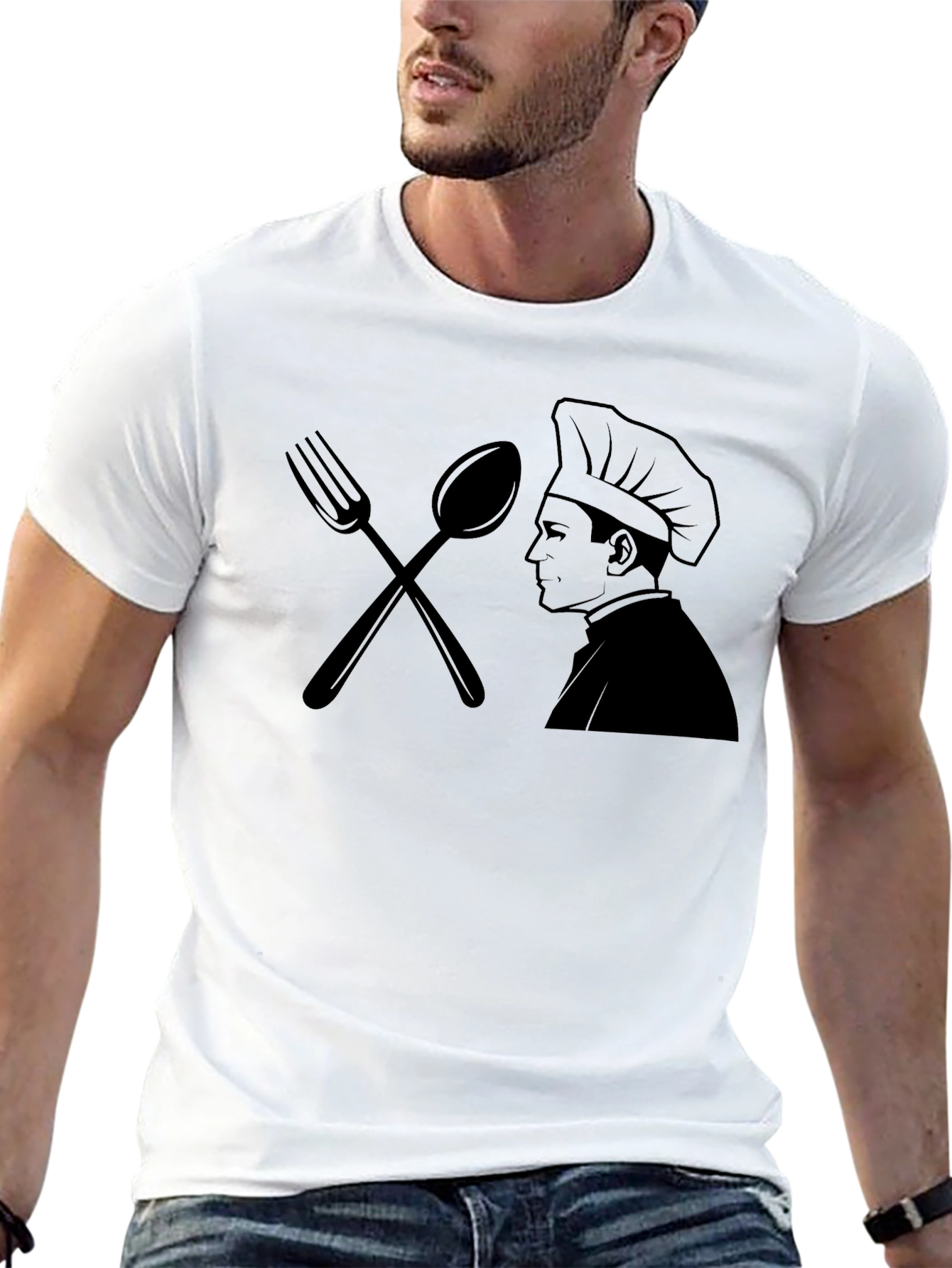 Black Chef Graphic T-Shirt - Culinary Design view 13