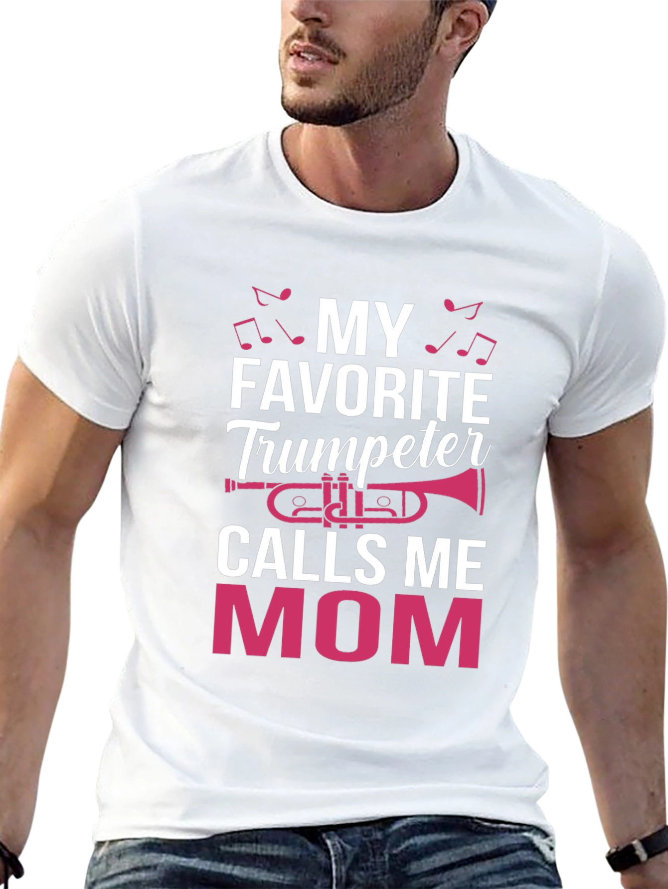 Black My Favorite Trumpeter Calls Me Mom T-Shirt view 13