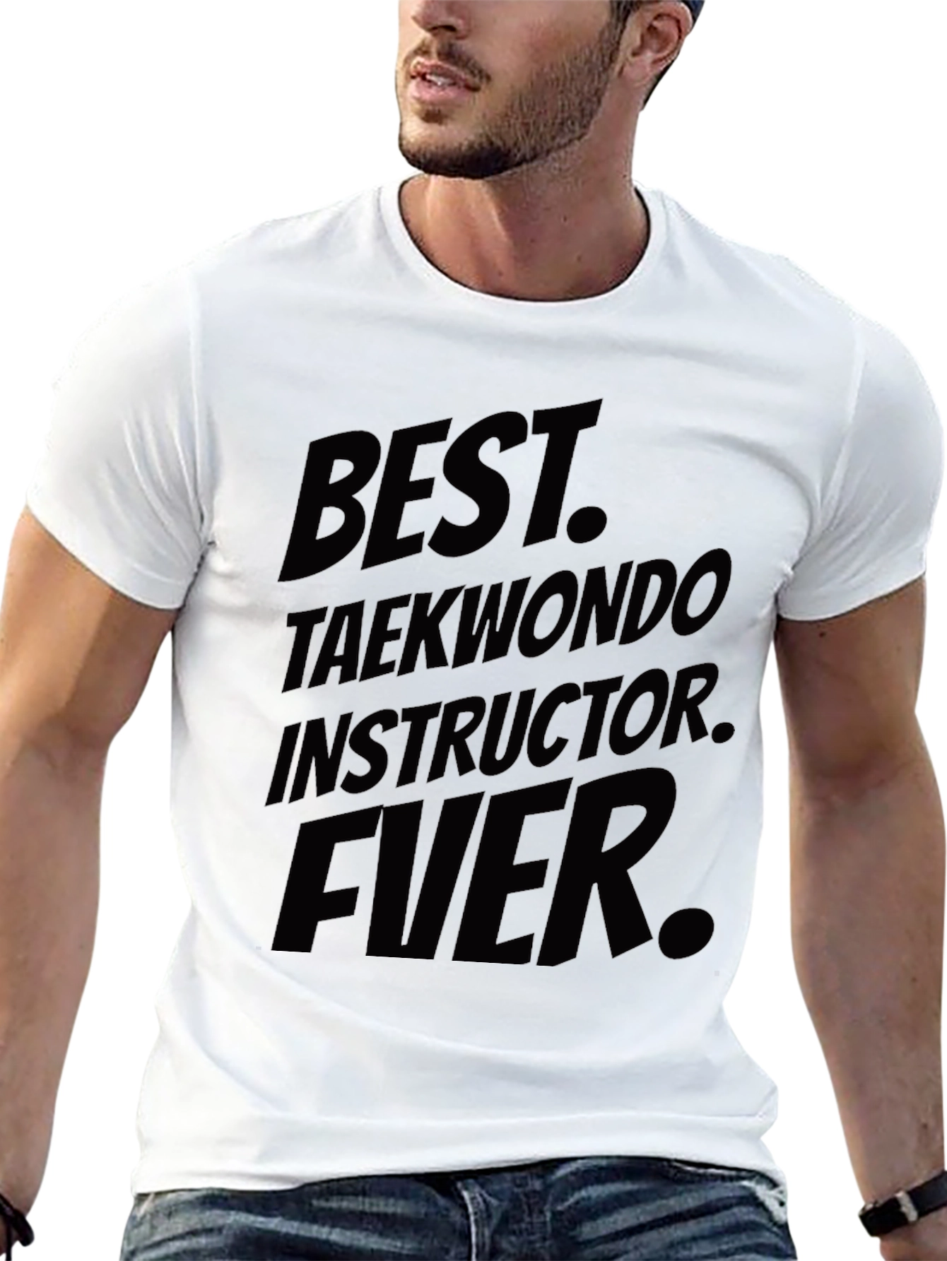 Black Best Taekwondo Instructor Ever - Black T-Shirt view 13