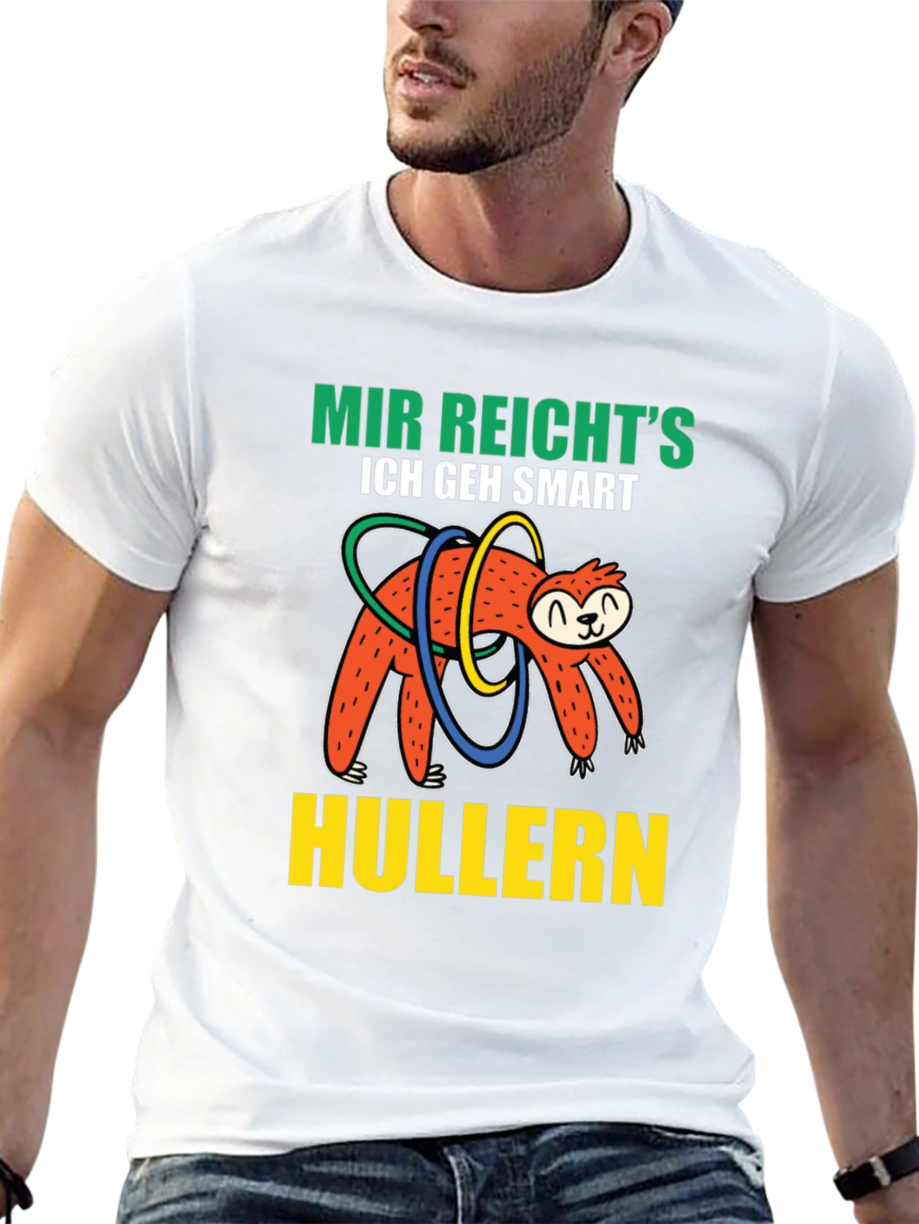 Black Mir Reicht's Sloth Hulla Hooping T-Shirt view 13