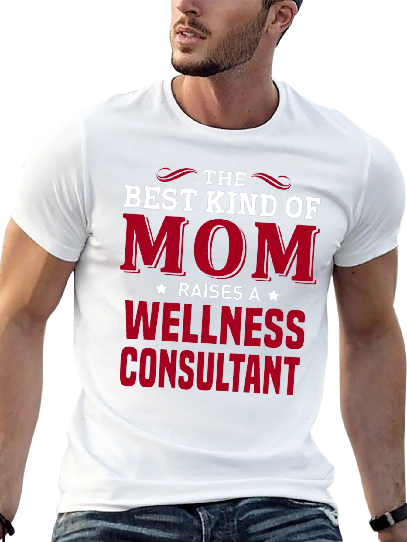 Black Best Mom Wellness Consultant Graphic Tee view 13