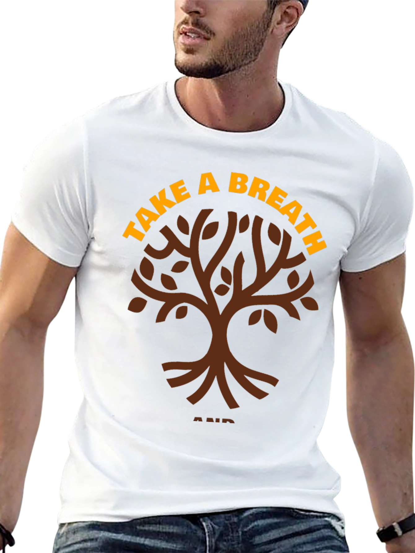 Black Take a Breath Tree Graphic T-Shirt - Relax & Unwind view 13