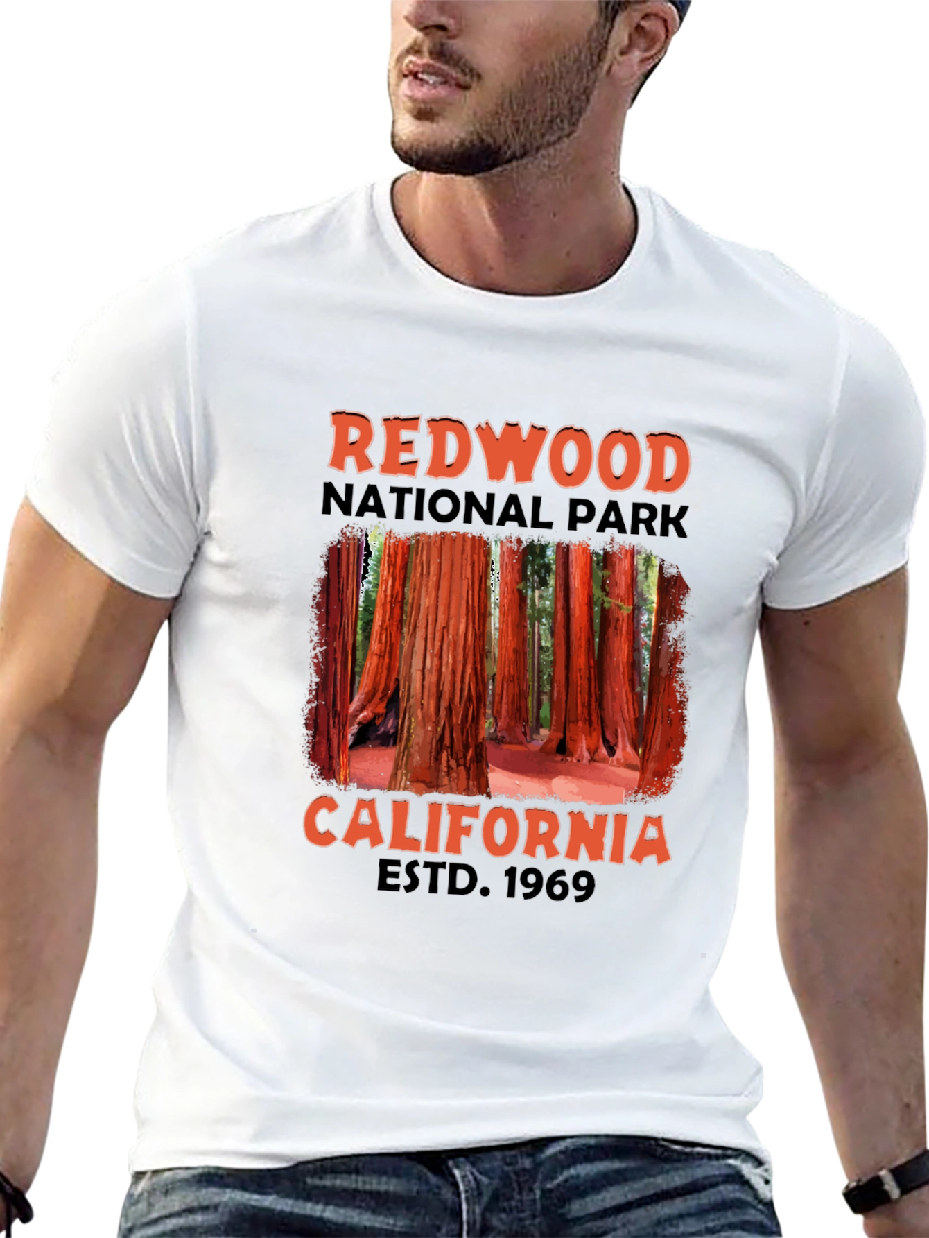 Black Redwood National Park Black T-Shirt view 13