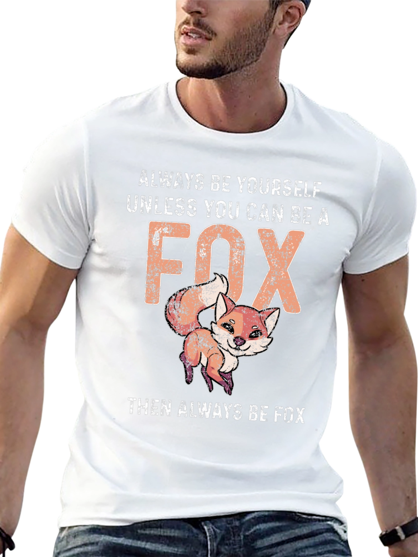 Black Funny Fox T-Shirt - Always Be Yourself Unless You Can Be A Fox view 13