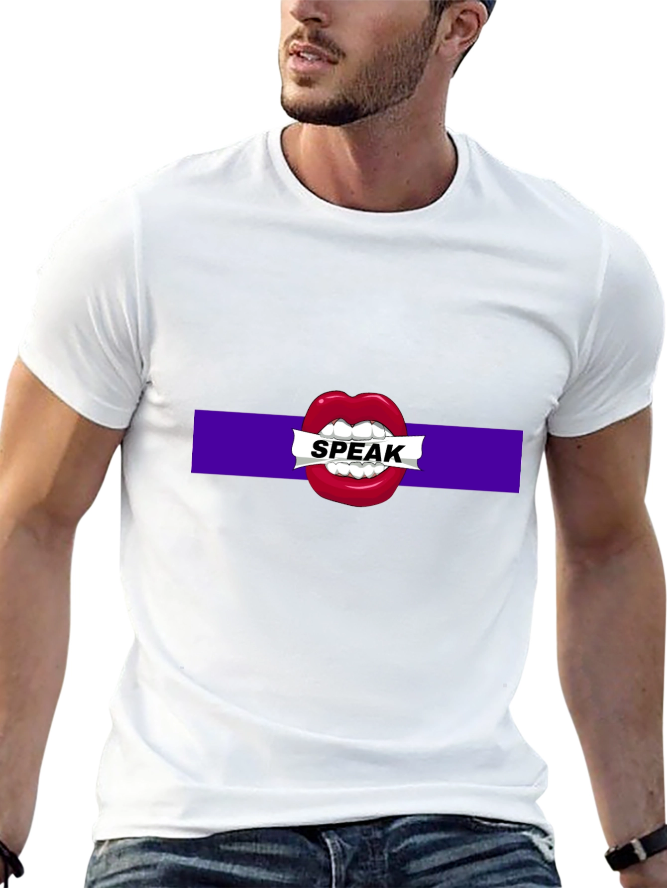 Black Speak Up Graphic Tee - Bold Expression T-Shirt view 13