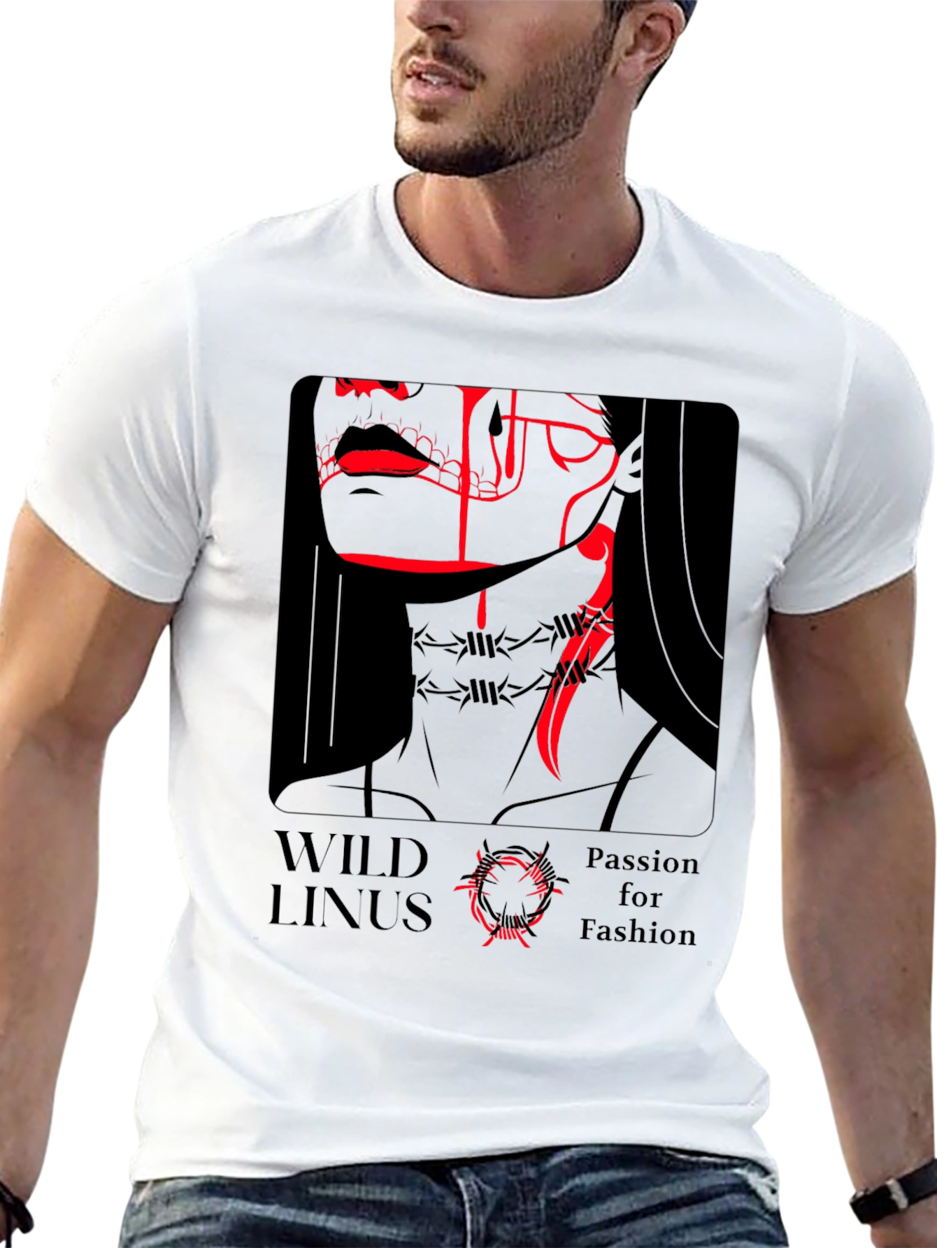 Black Wild Linus Passion for Fashion Black T-Shirt view 13