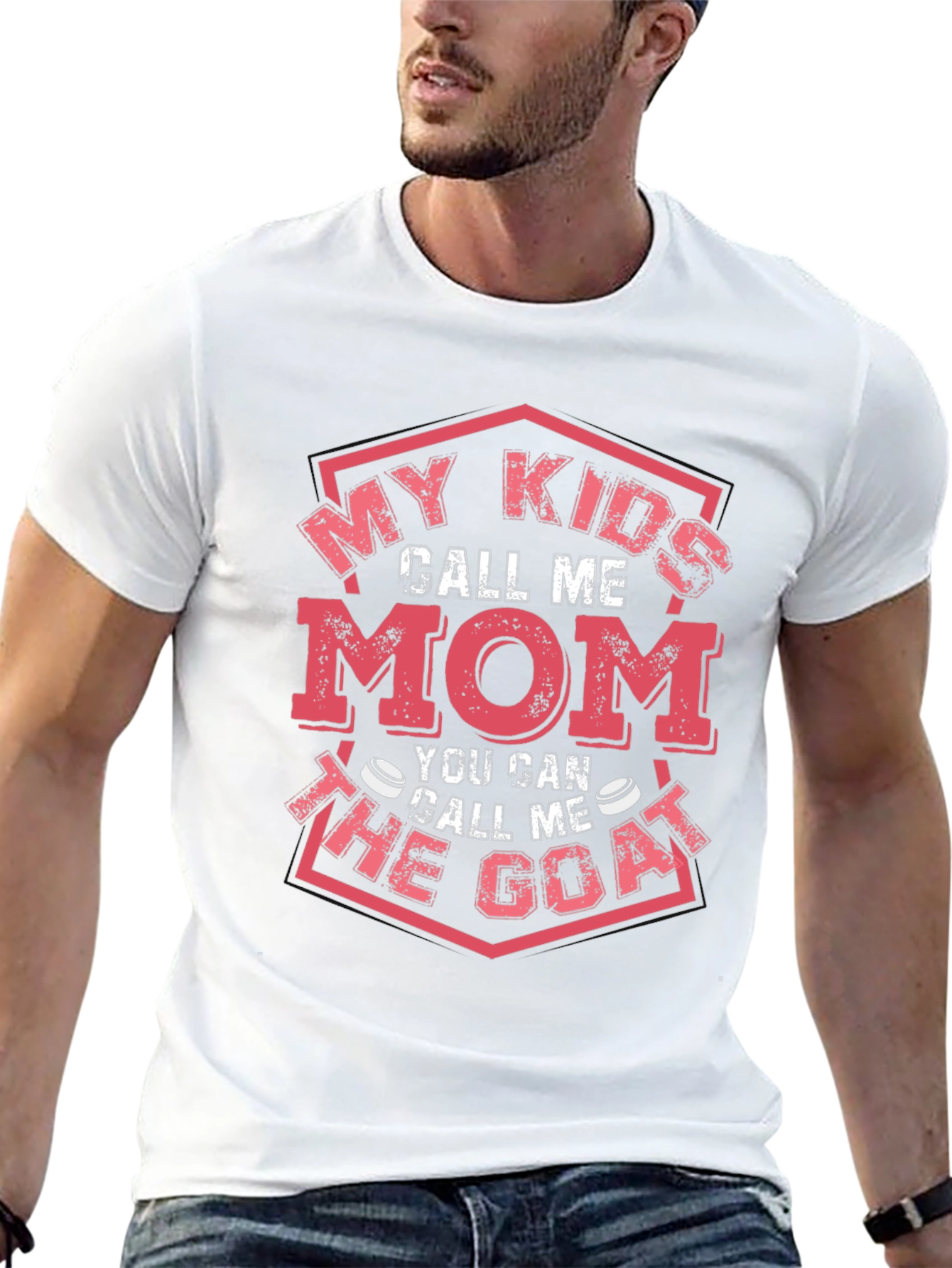 Black My Kids Call Me Mom Funny Graphic T-Shirt view 13