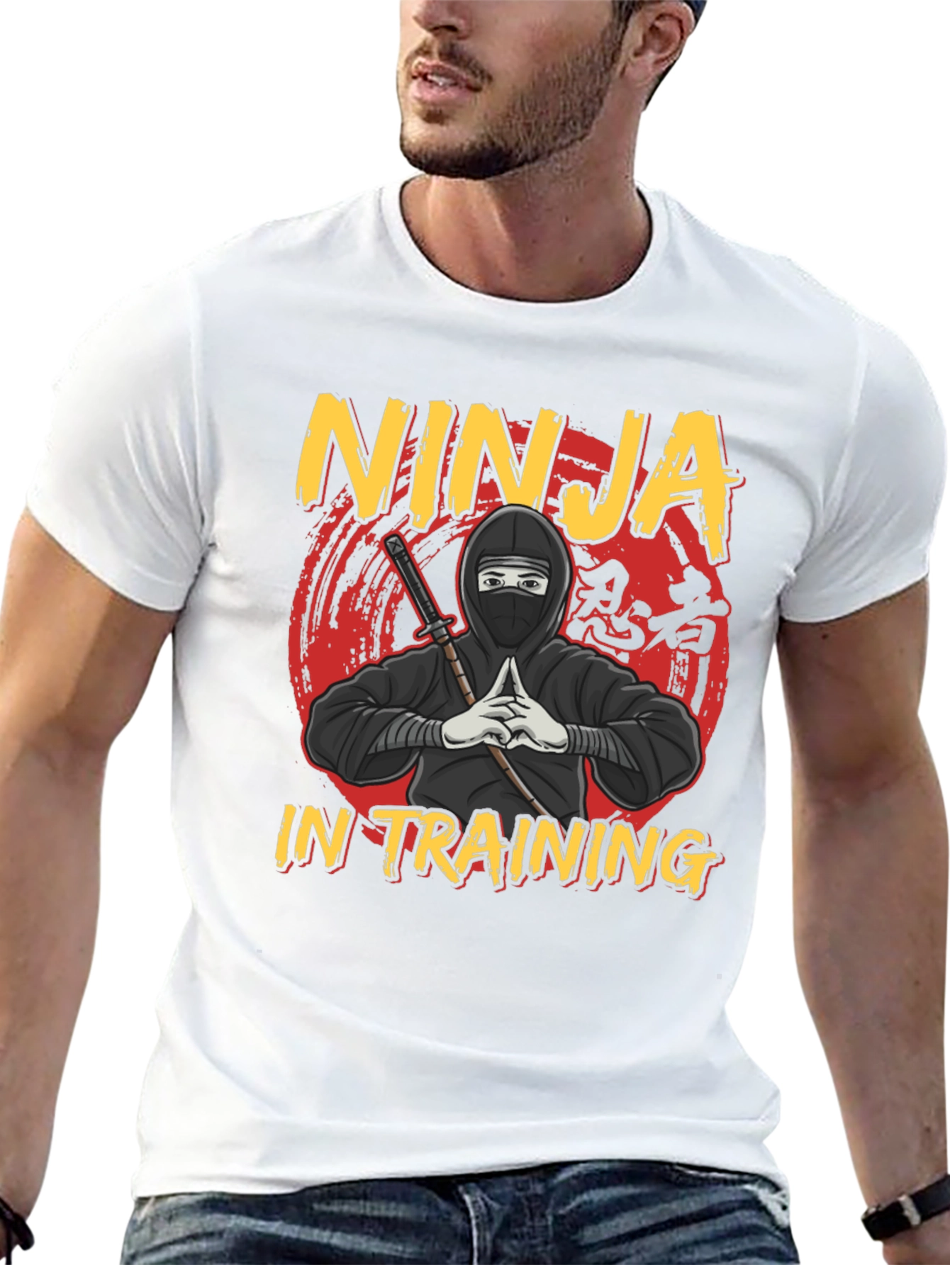 Black Ninja In Training Graphic T-Shirt view 13