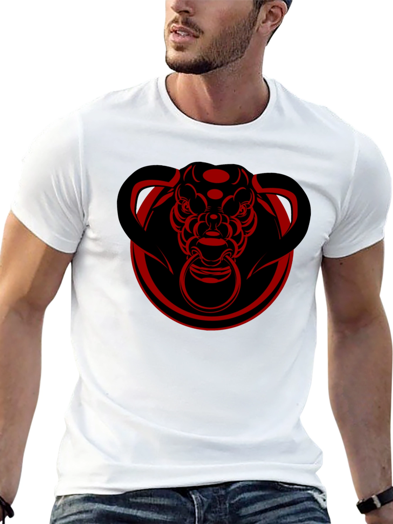 Black Bold Bull Graphic Tee - Black view 13