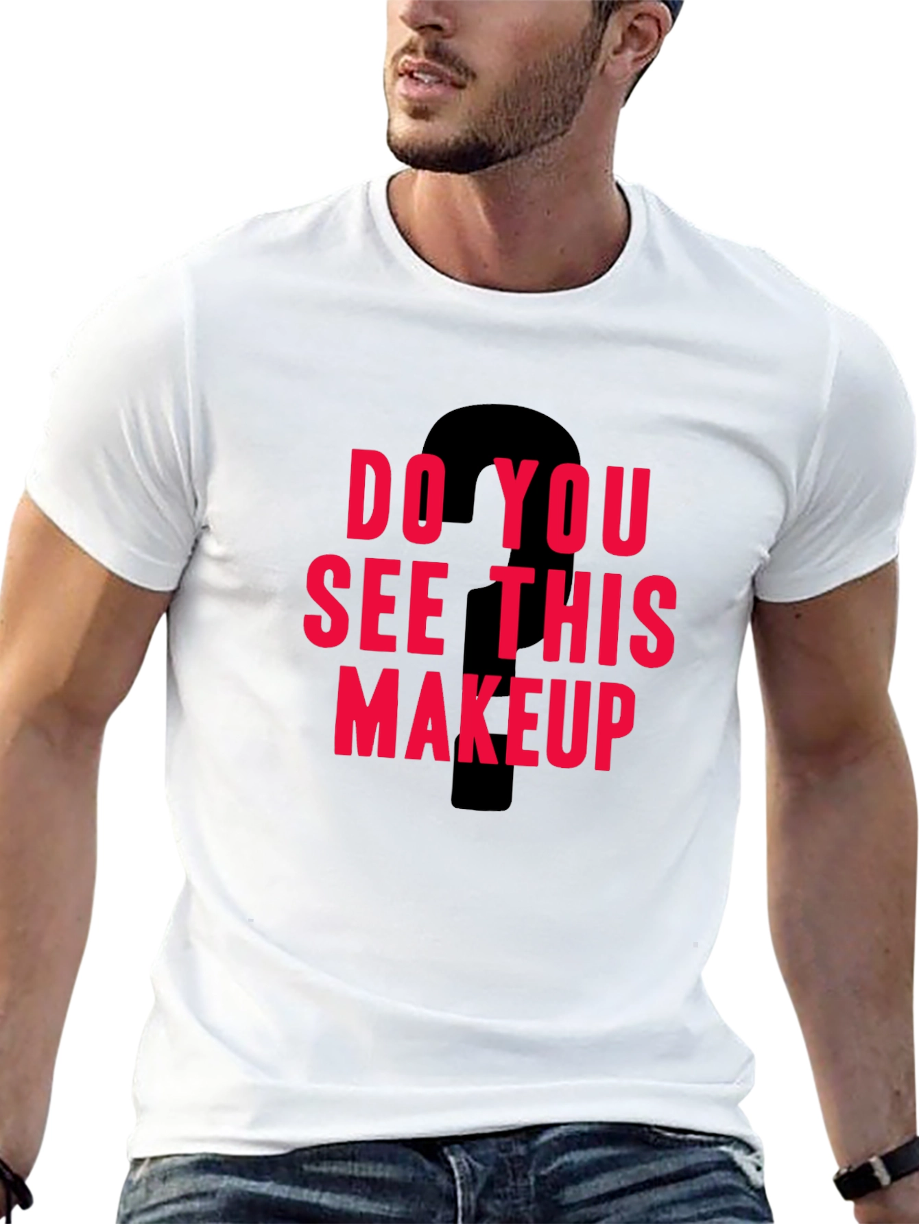 Black Do You See This Makeup Graphic Tee view 13