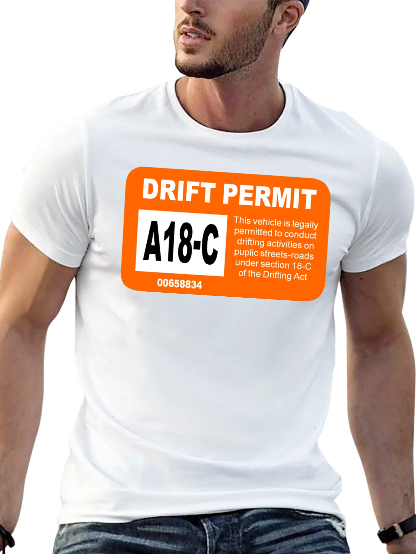 Black Drift Permit T-Shirt - Funny Car Enthusiast Tee view 13