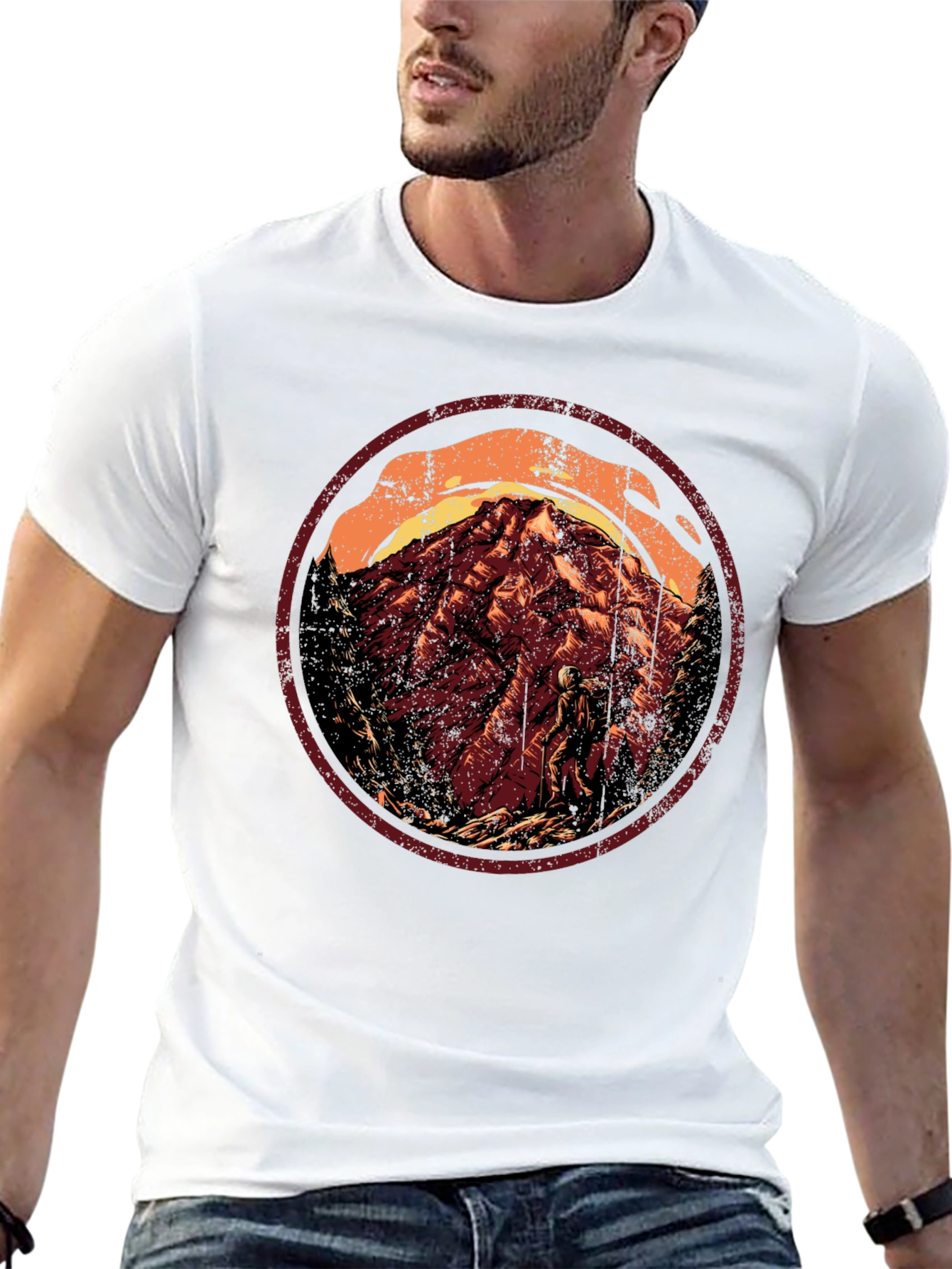 Black Mountain Explorer Graphic Tee - Black Cotton Blend view 13