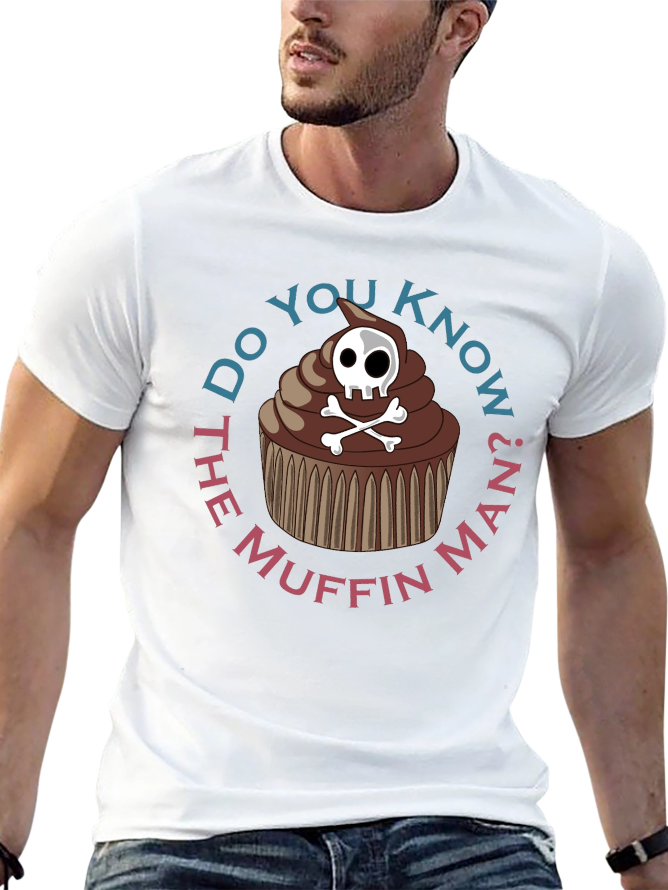 Black Do You Know the Muffin Man? Graphic Tee view 13