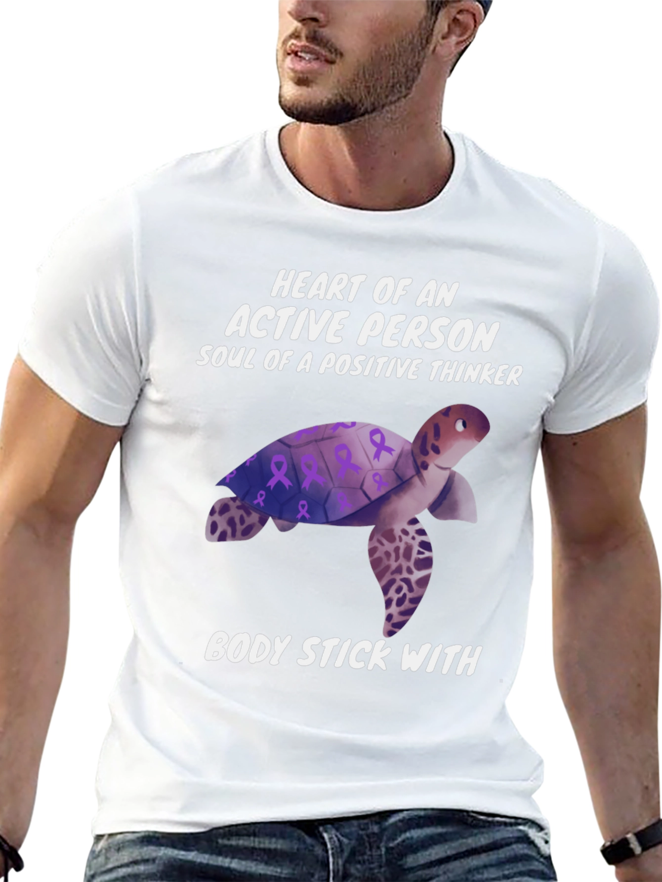 Black Turtle Positive Thinker T-Shirt view 13