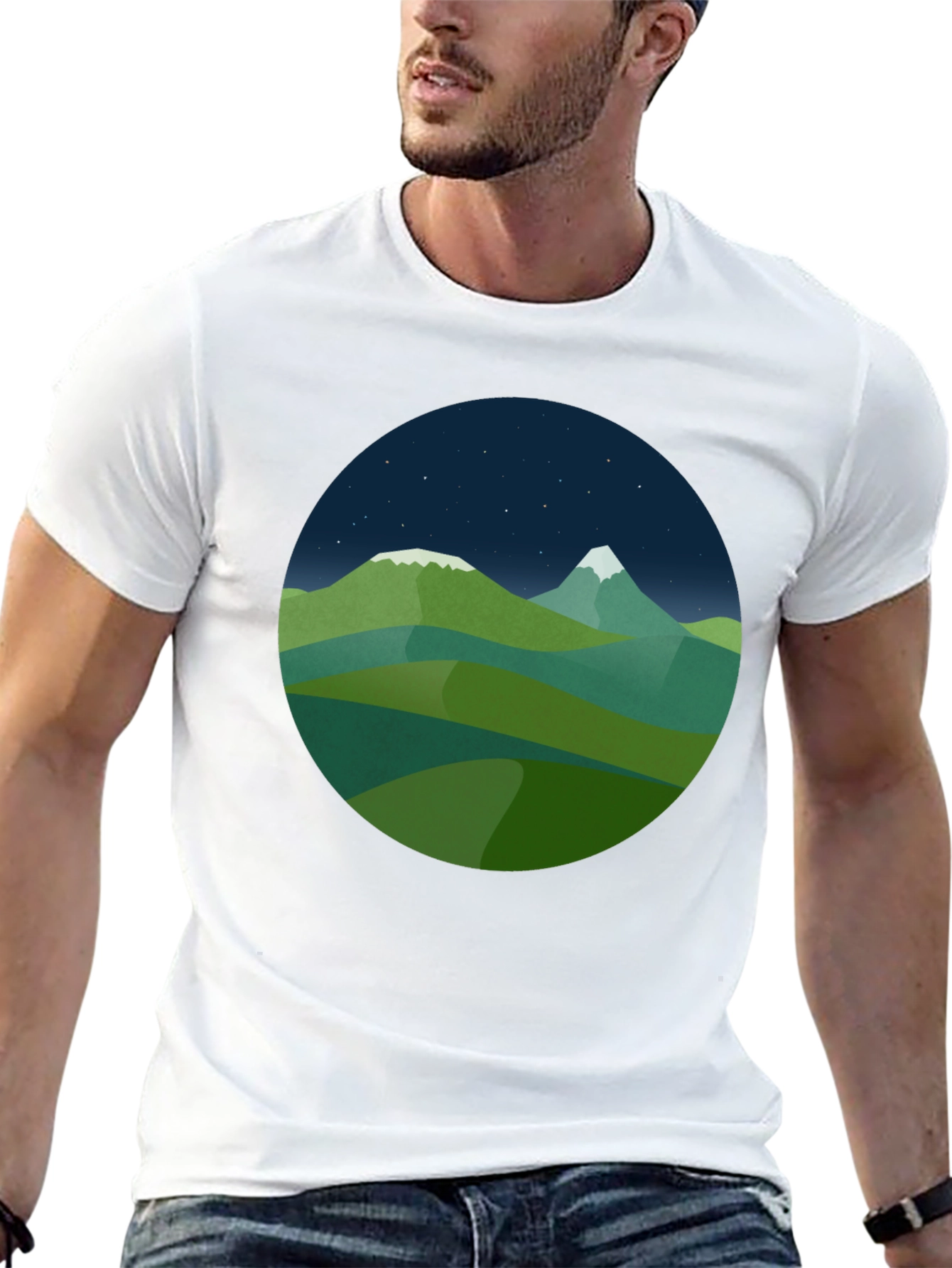Black Mountain Vista Graphic Tee - Black Cotton Blend view 13