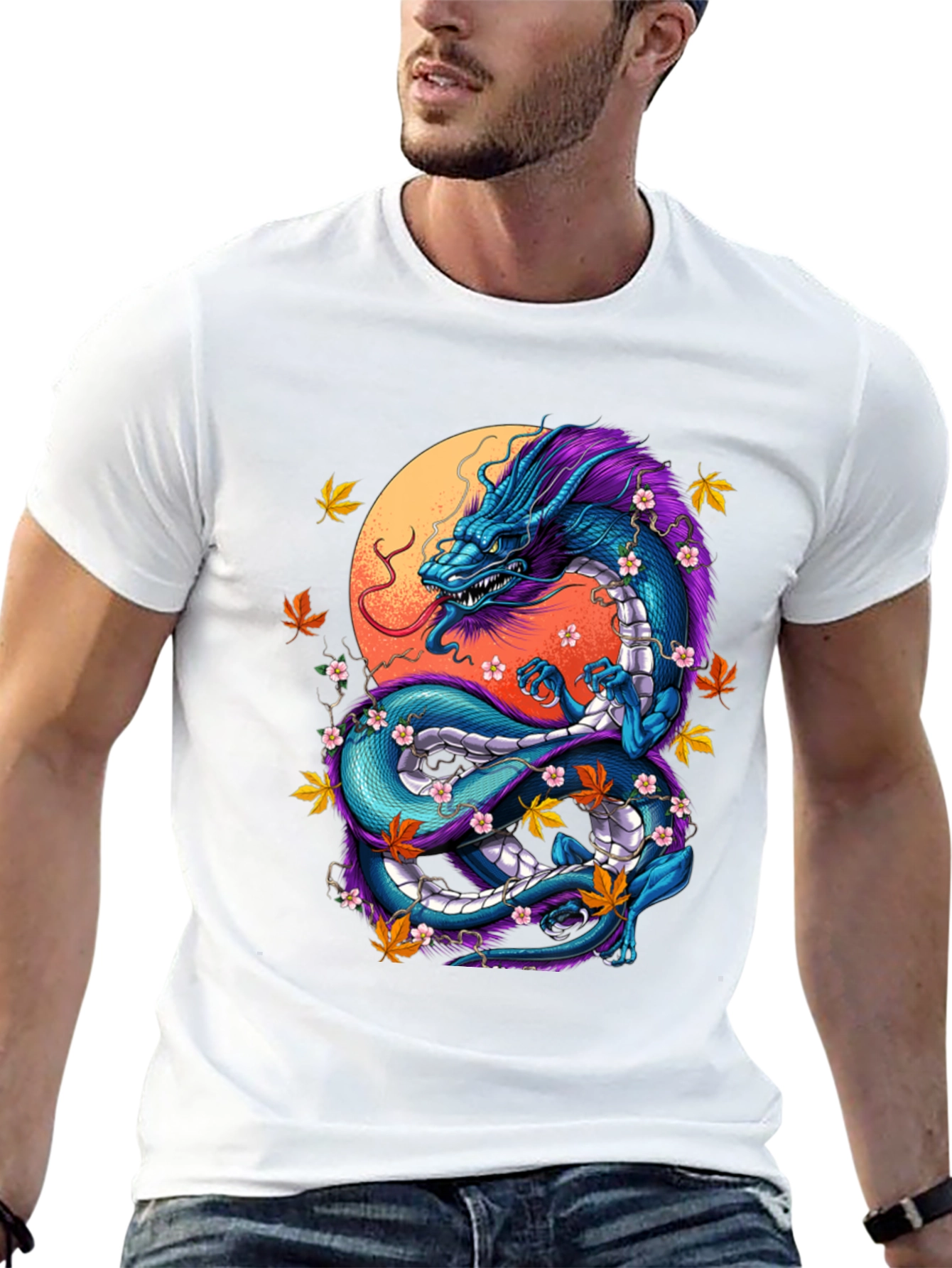 Black Dragon Graphic Tee - Mystical Design view 13