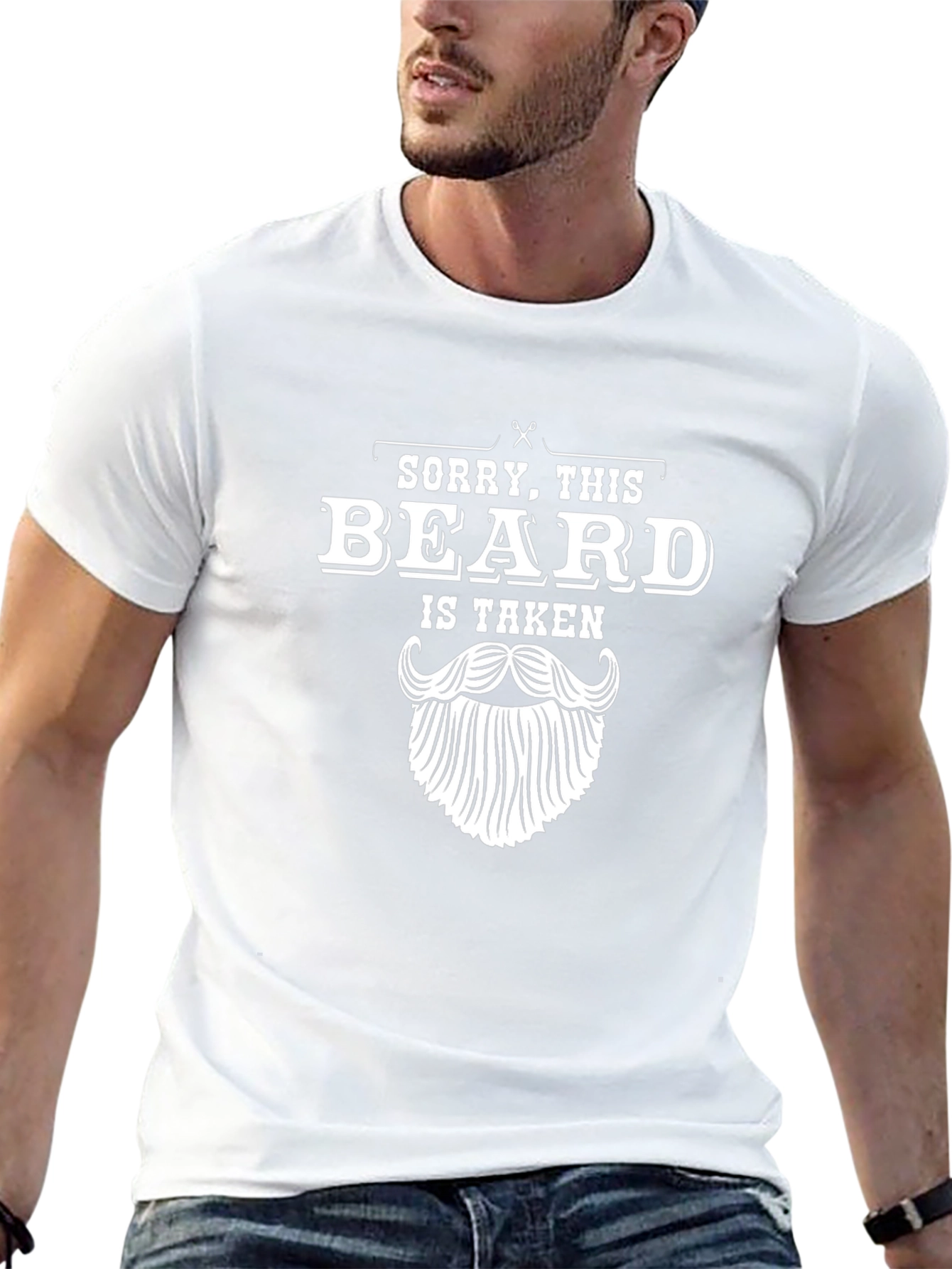 Black Sorry, This Beard Is Taken T-Shirt view 13
