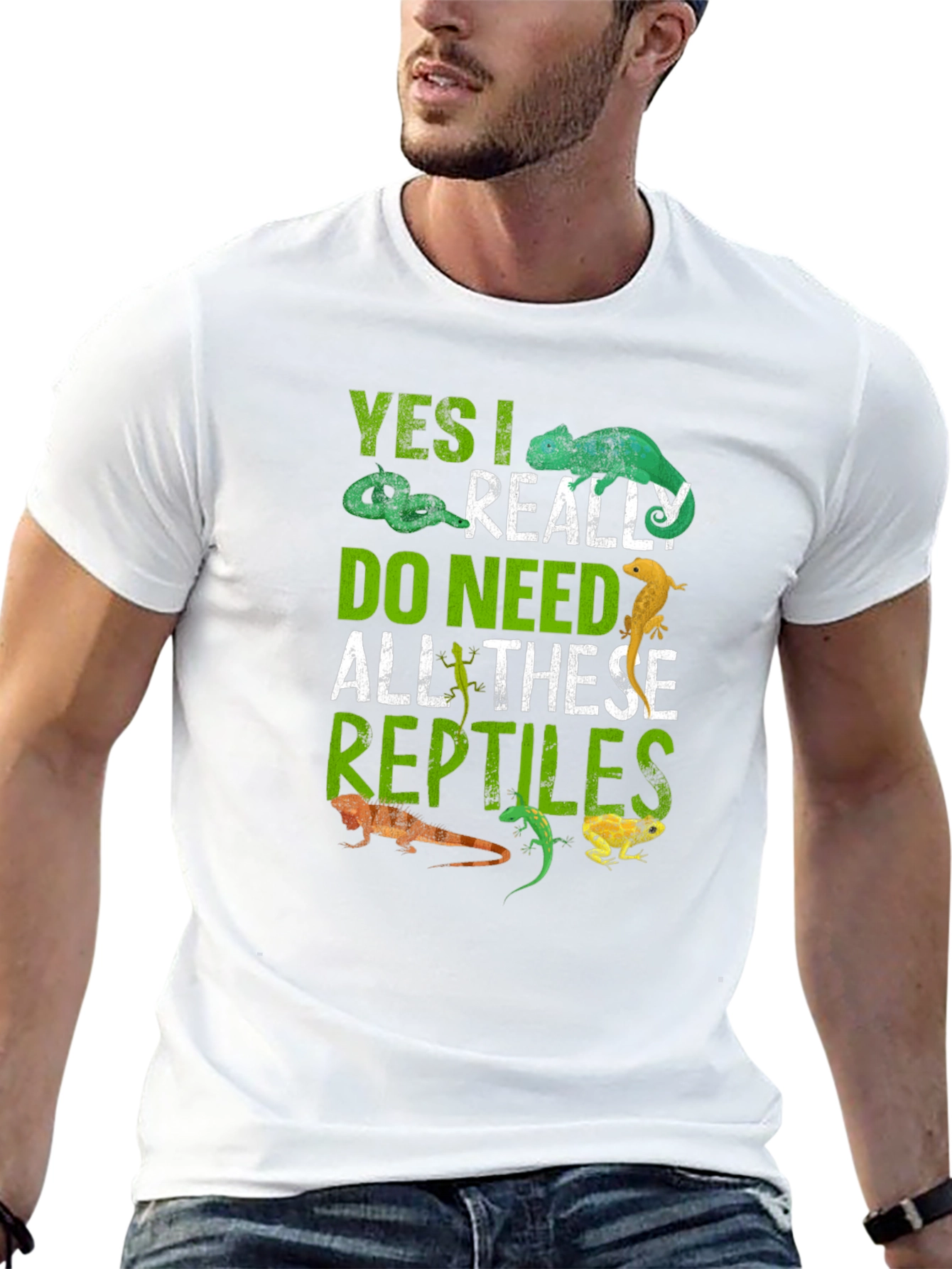 Black Reptile Lover T-Shirt - Yes I Really Do Need All These Reptiles view 13