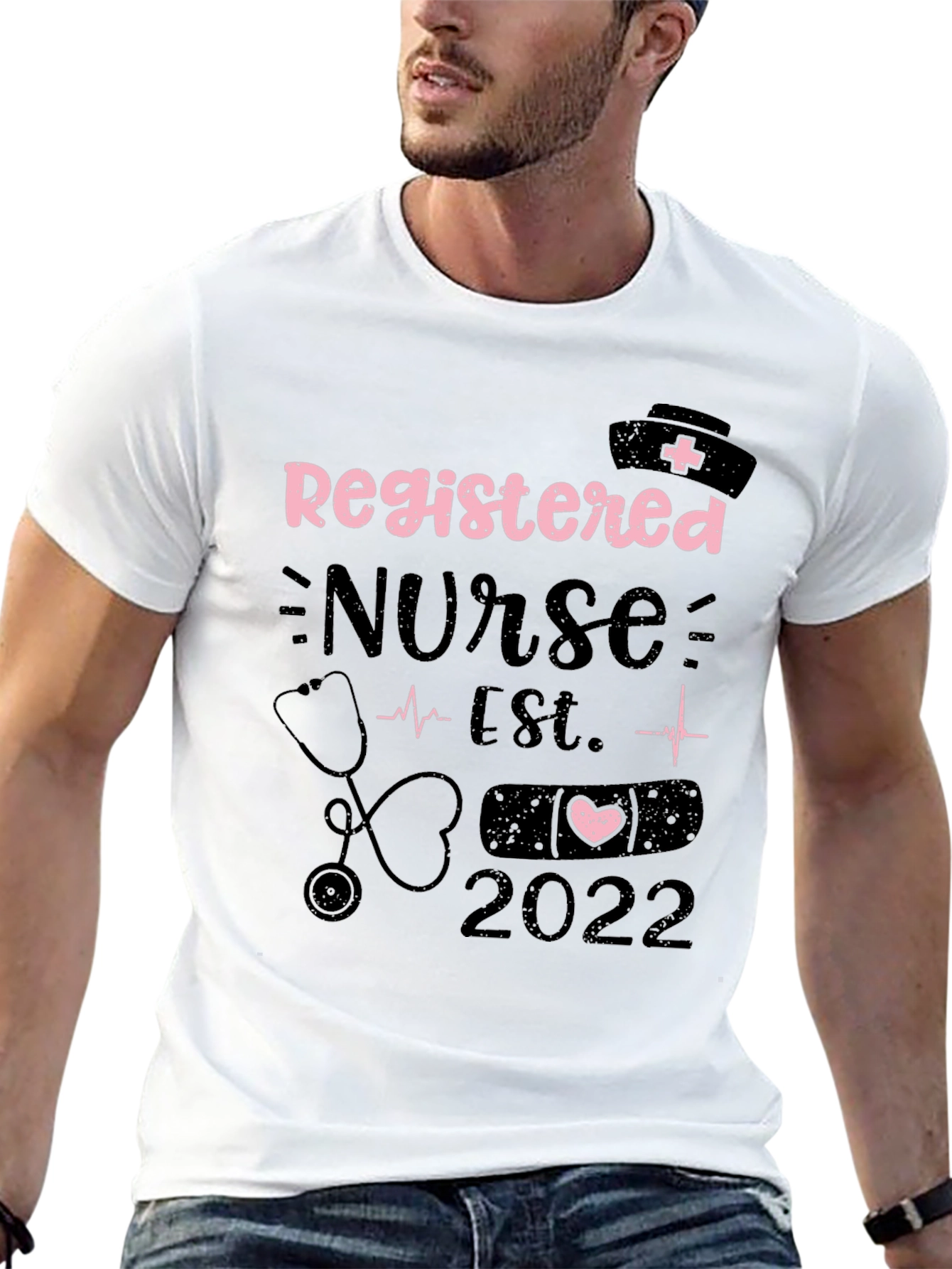 Black Registered Nurse Est. 2022 T-Shirt - Medical Professional Tee view 13