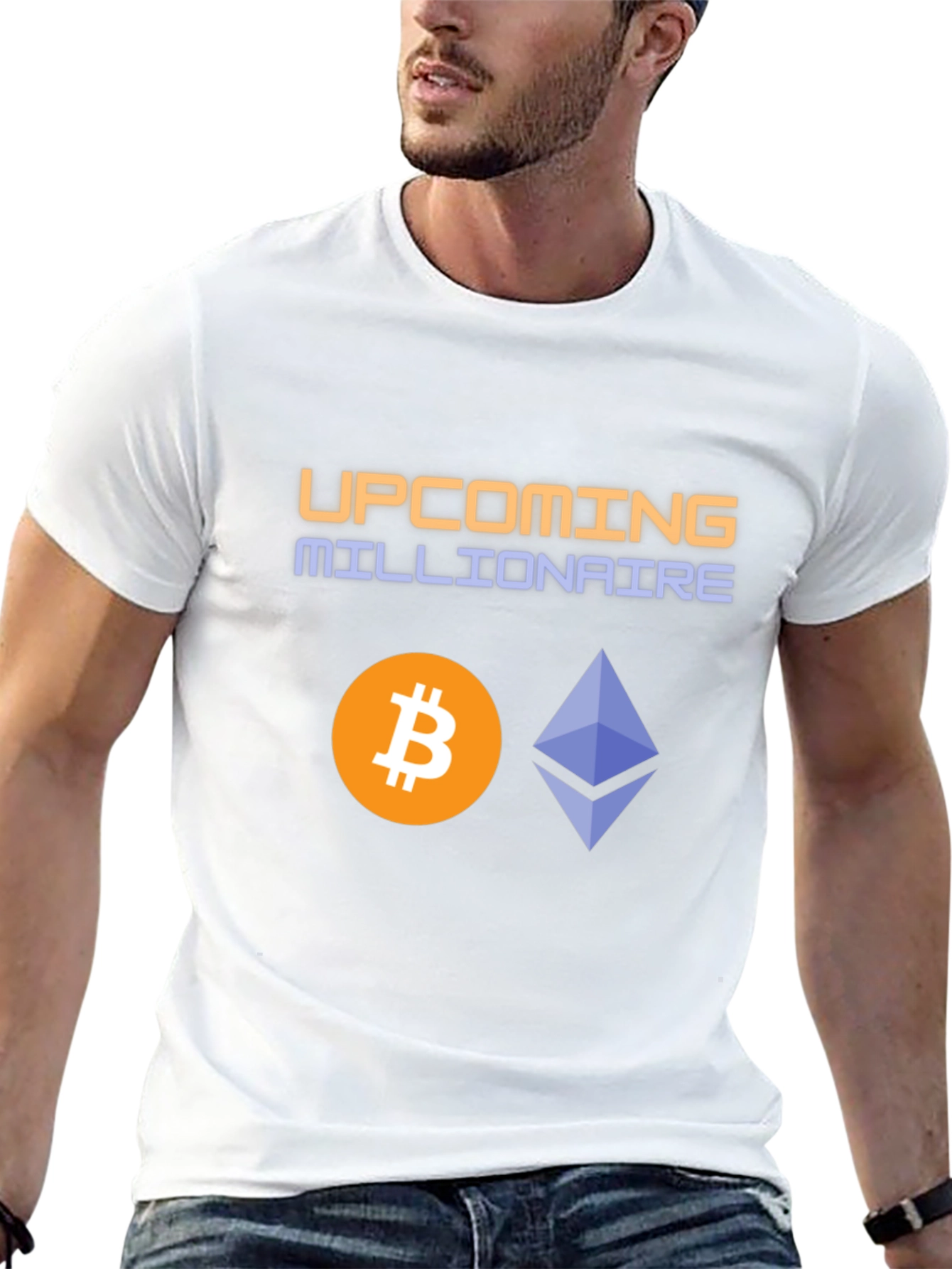 Black Upcoming Millionaire Crypto T-Shirt view 13