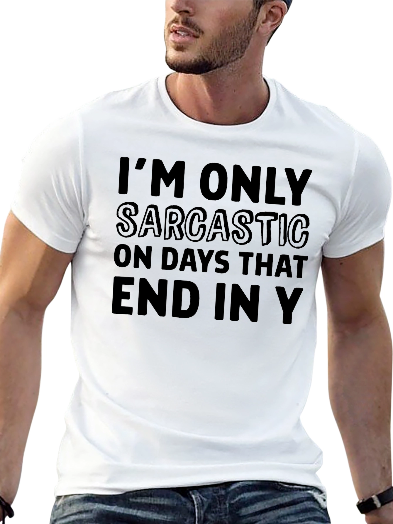 Black Sarcastic Days T-Shirt - Humorous Graphic Tee view 13