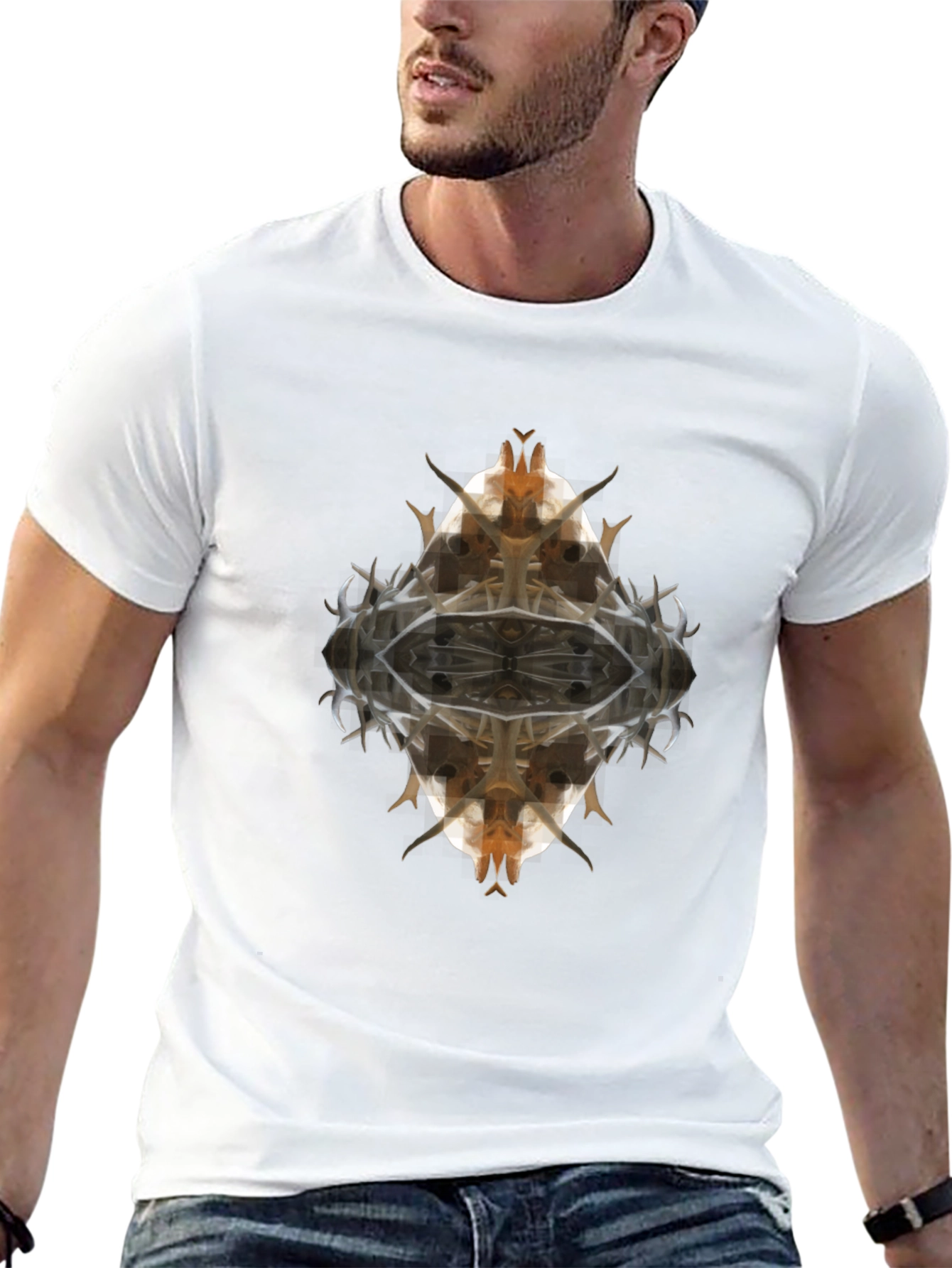 Black Abstract Graphic Tee - Unique Artistic Design view 13