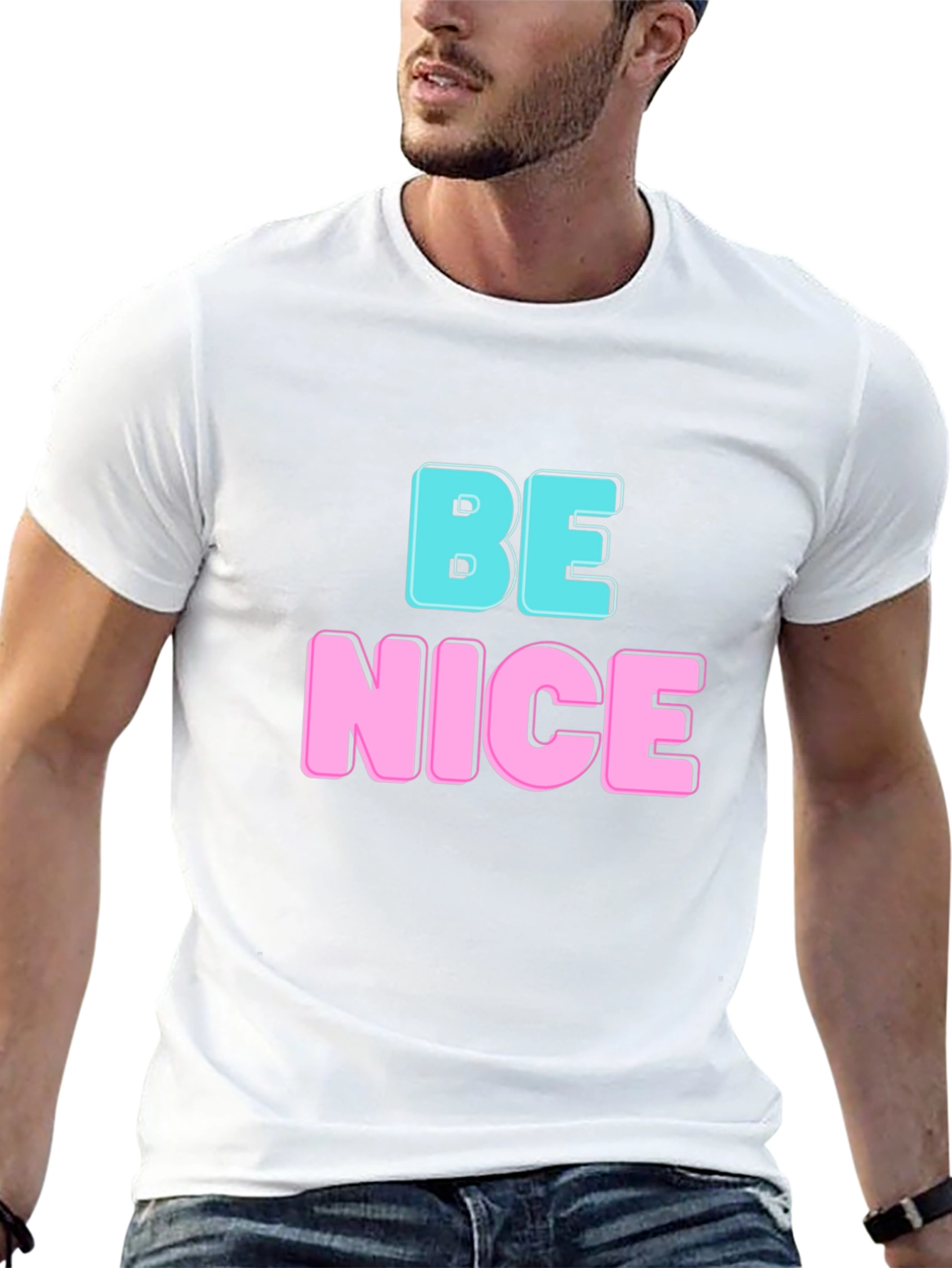 Black Be Nice Graphic T-Shirt - Casual Comfort Fit view 13