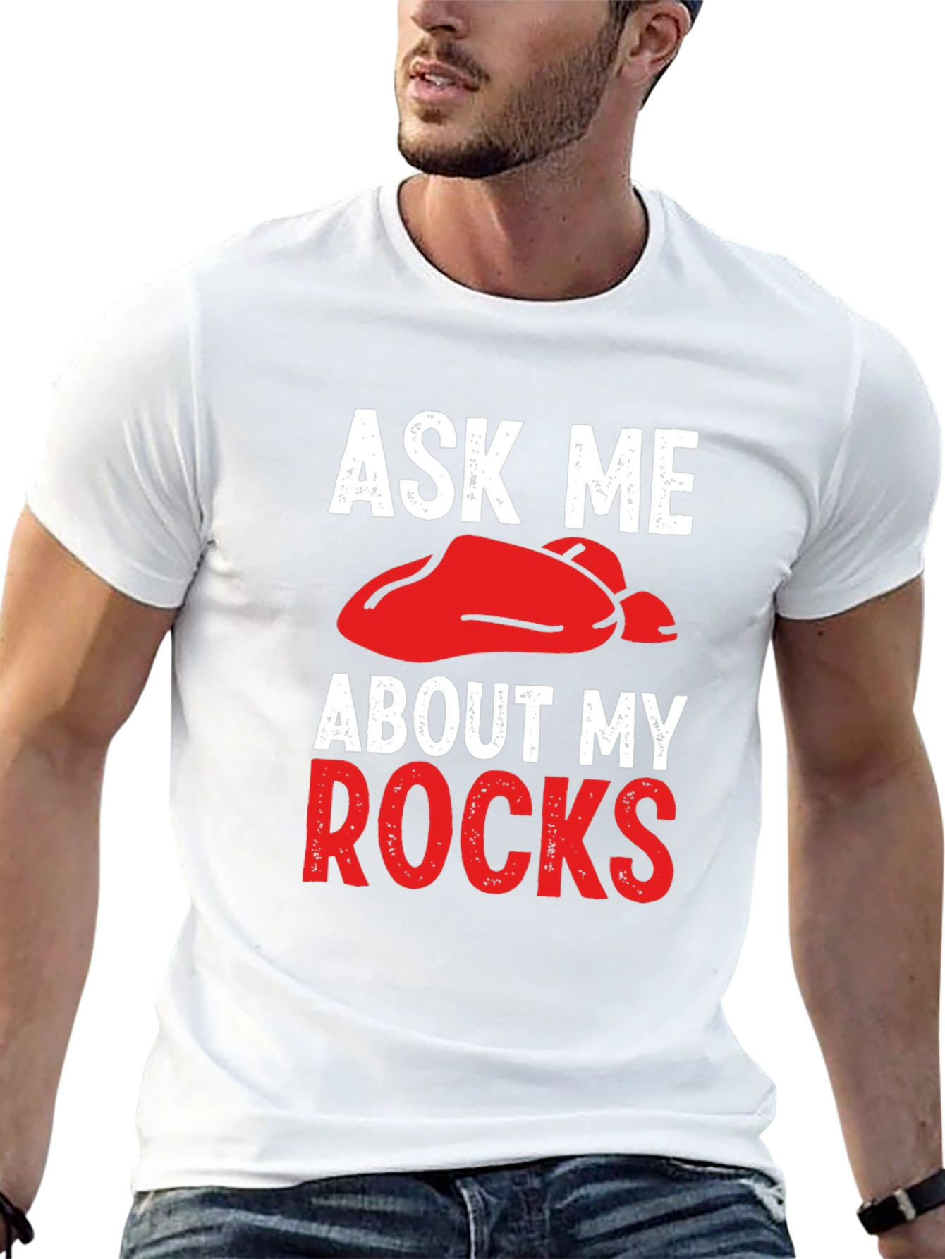 Black Ask Me About My Rocks T-Shirt view 13