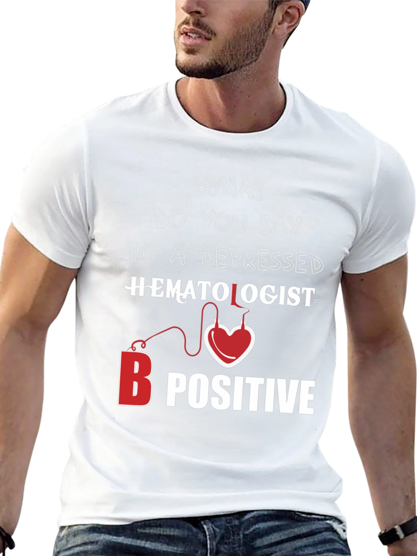 Black Hematologist B Positive T-Shirt view 13