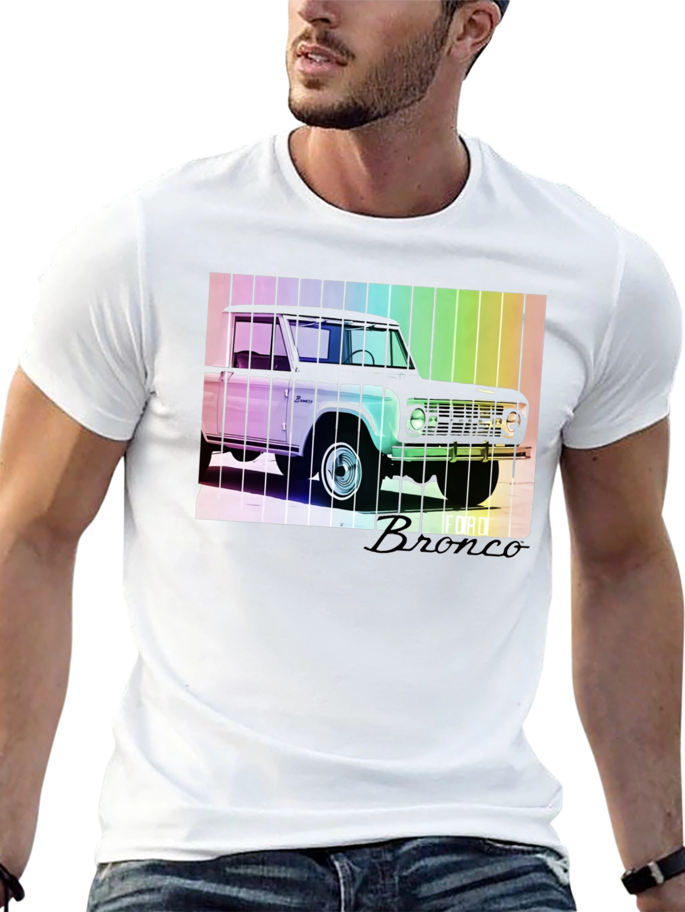 Black Retro Ford Bronco Graphic Tee view 13