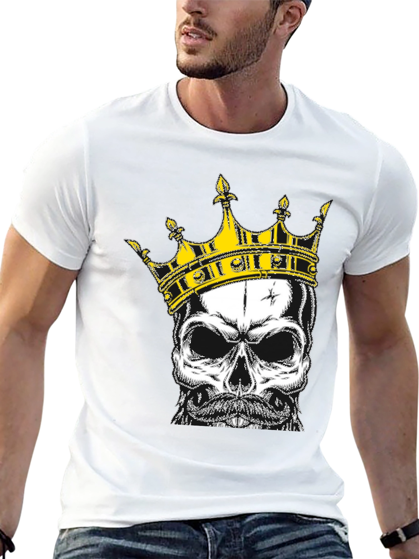 Black Skull King Graphic Tee - Black T-Shirt view 13