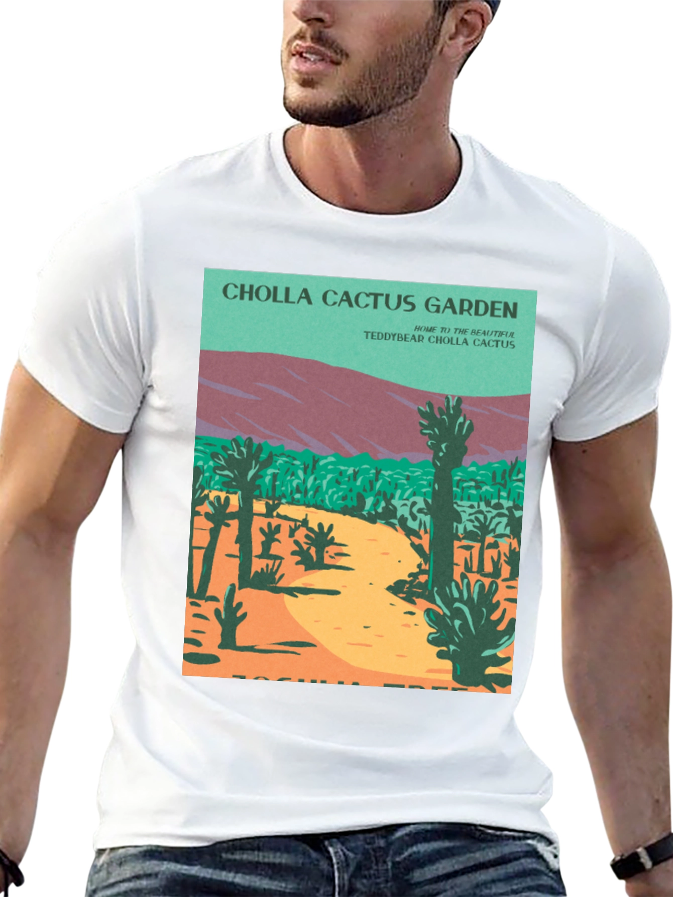 Black Cholla Cactus Garden Graphic Tee view 13