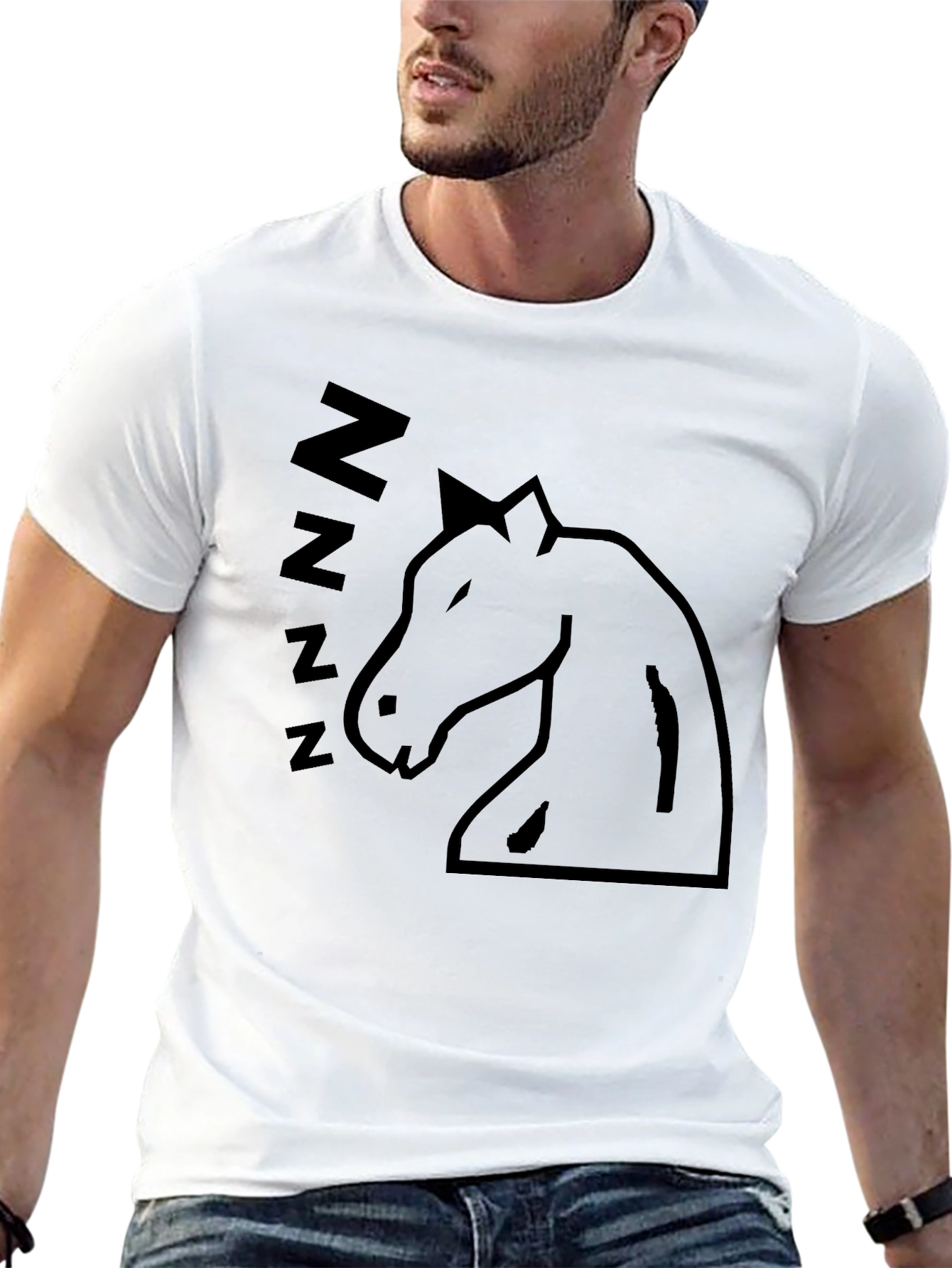Black Sleeping Horse Graphic T-Shirt - Black view 13
