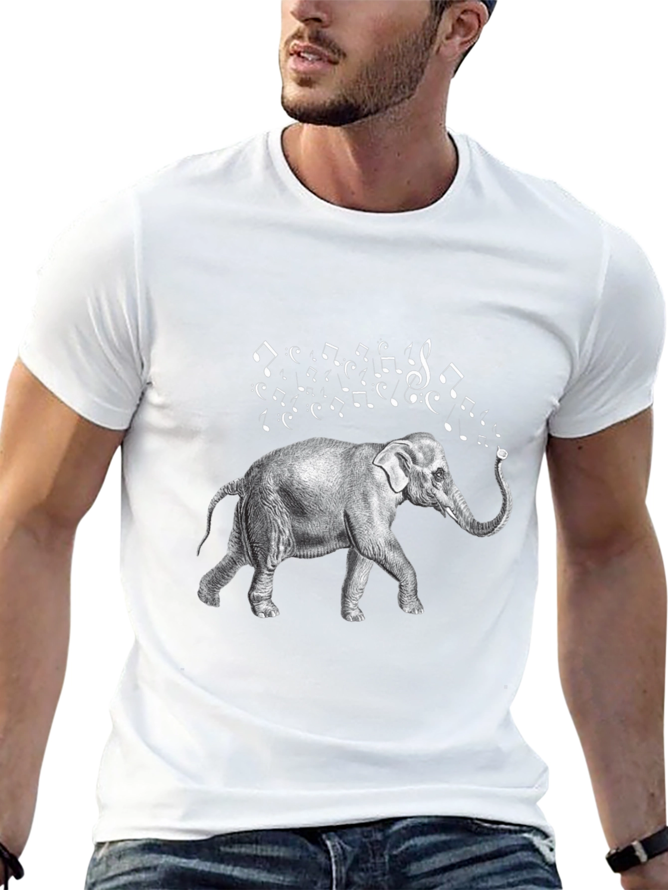 Black Musical Elephant Black T-Shirt view 13