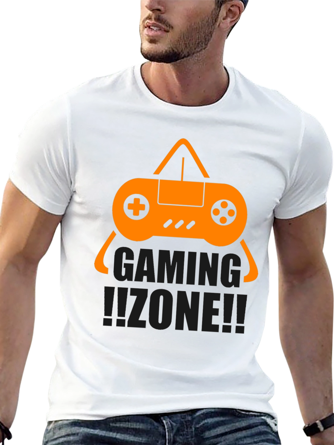 Black Gaming Zone Black T-Shirt view 13