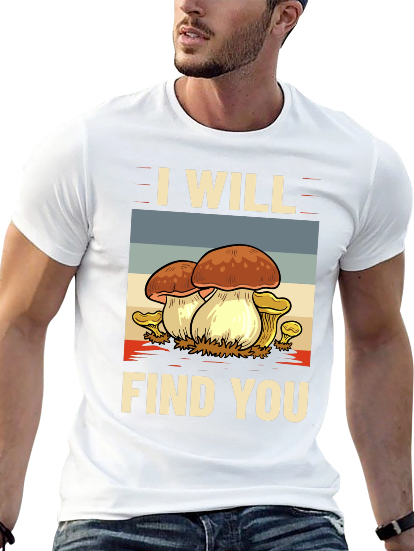 Black Mushroom Hunter T-Shirt - I Will Find You view 13